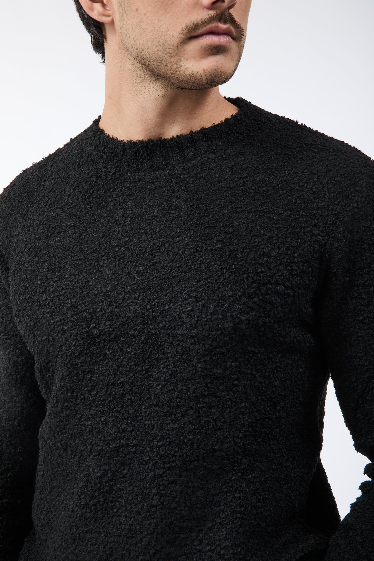 Maglione Block Eleven Bouclè Nero