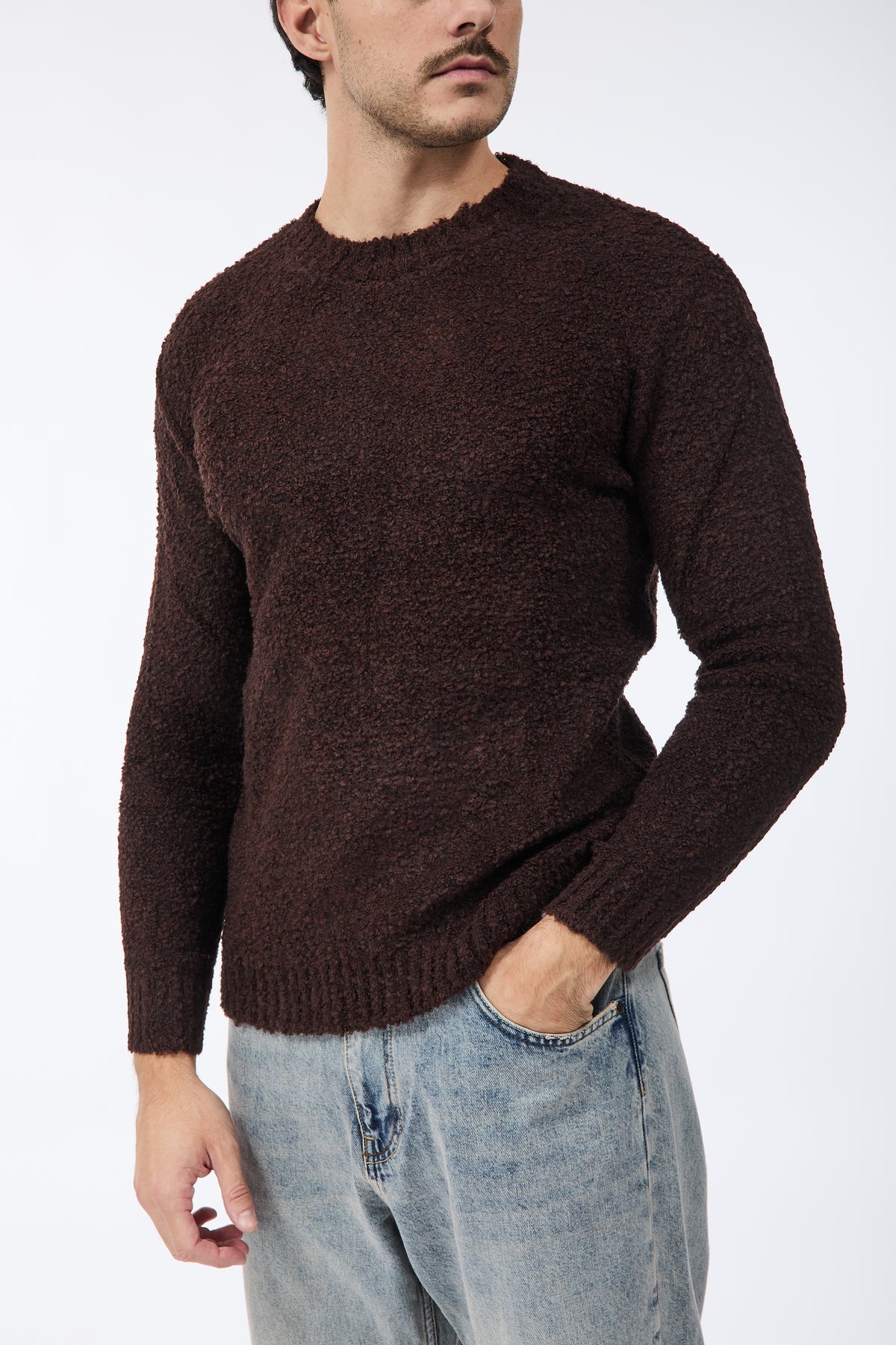 Maglione Block Eleven Bouclè Moro