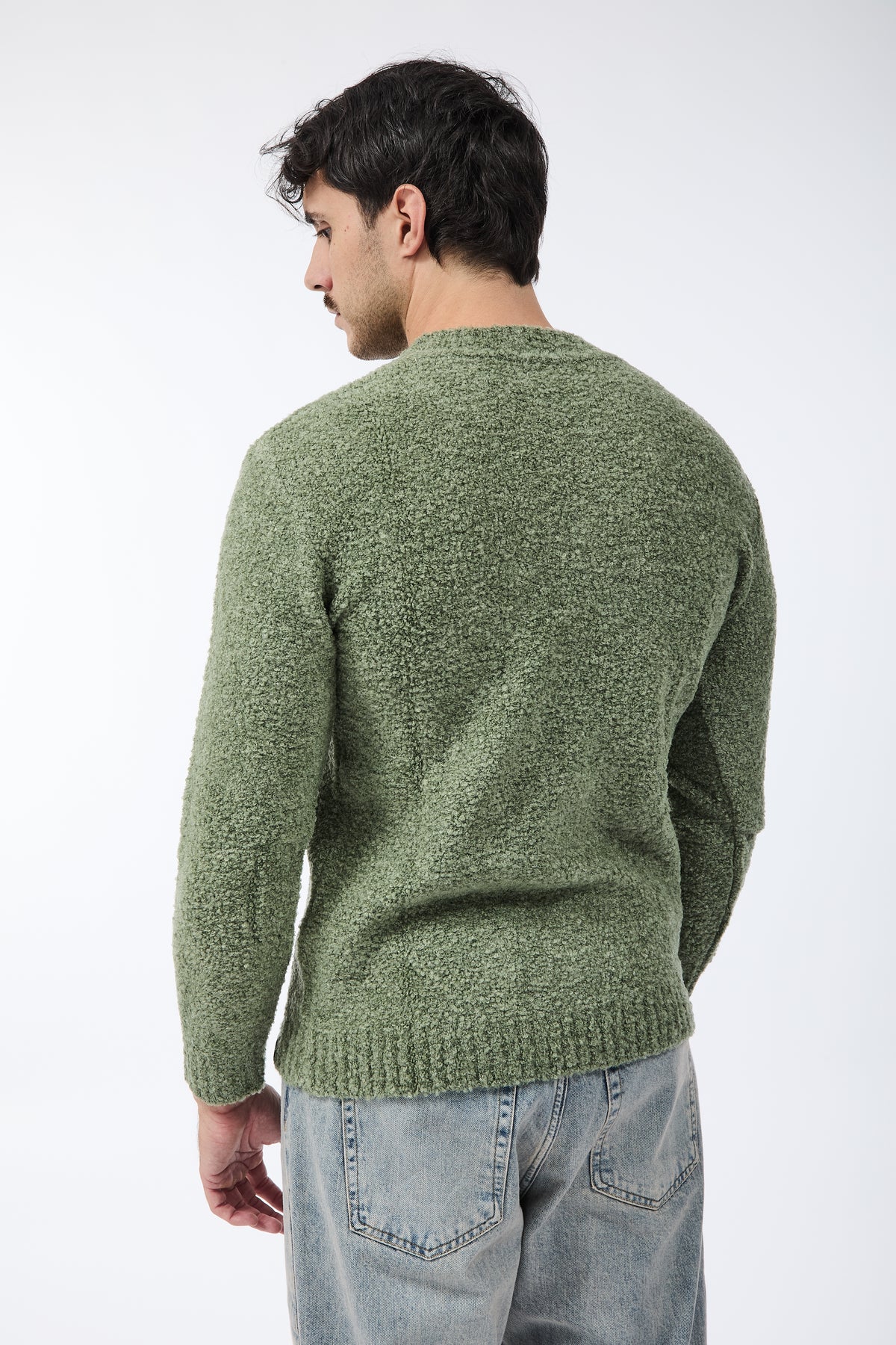 Maglione Block Eleven Bouclè Salvia