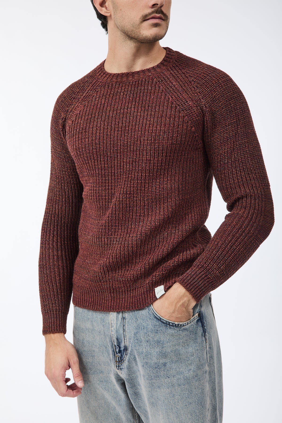 Maglione Block Eleven Malè Prugna
