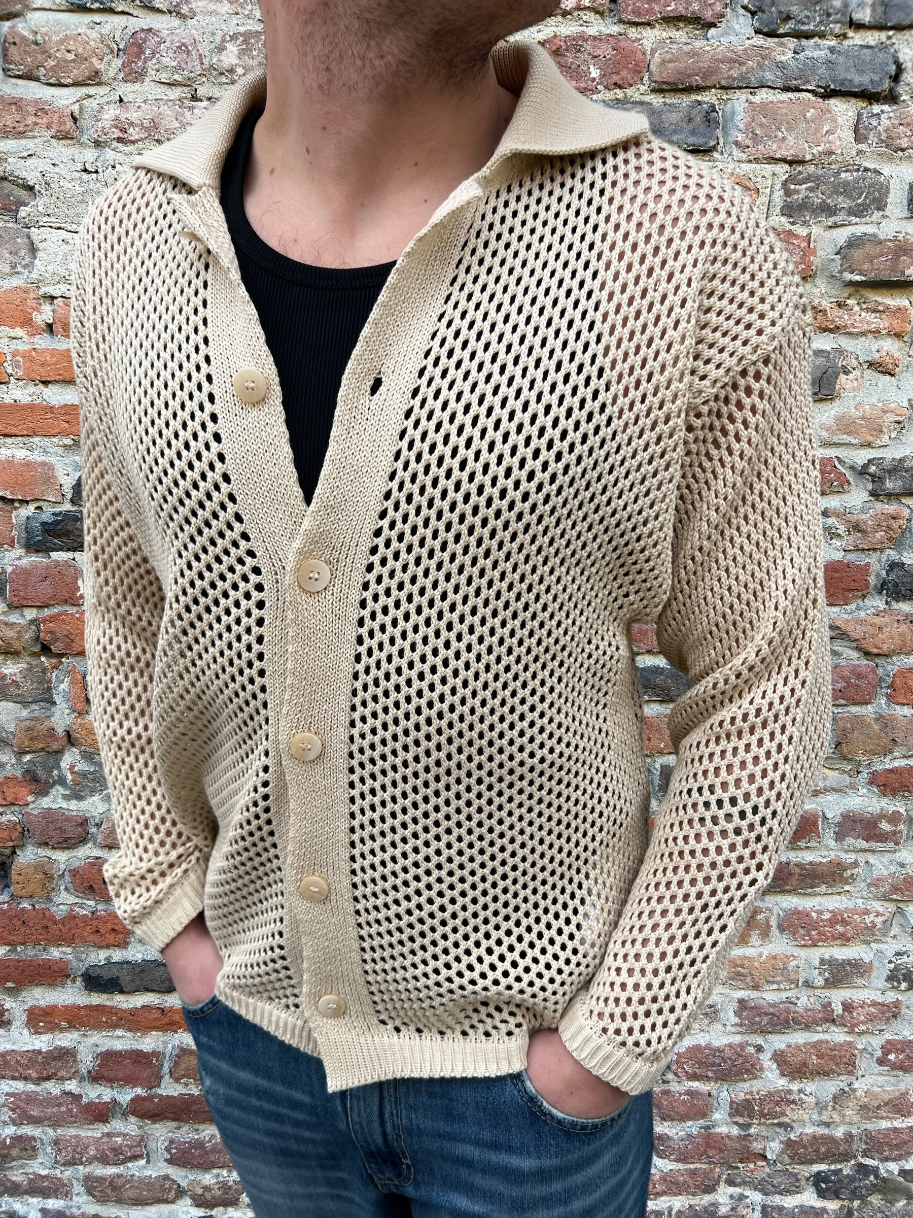 Polo Camicia Berna Rete Sabbia (8846317486420)