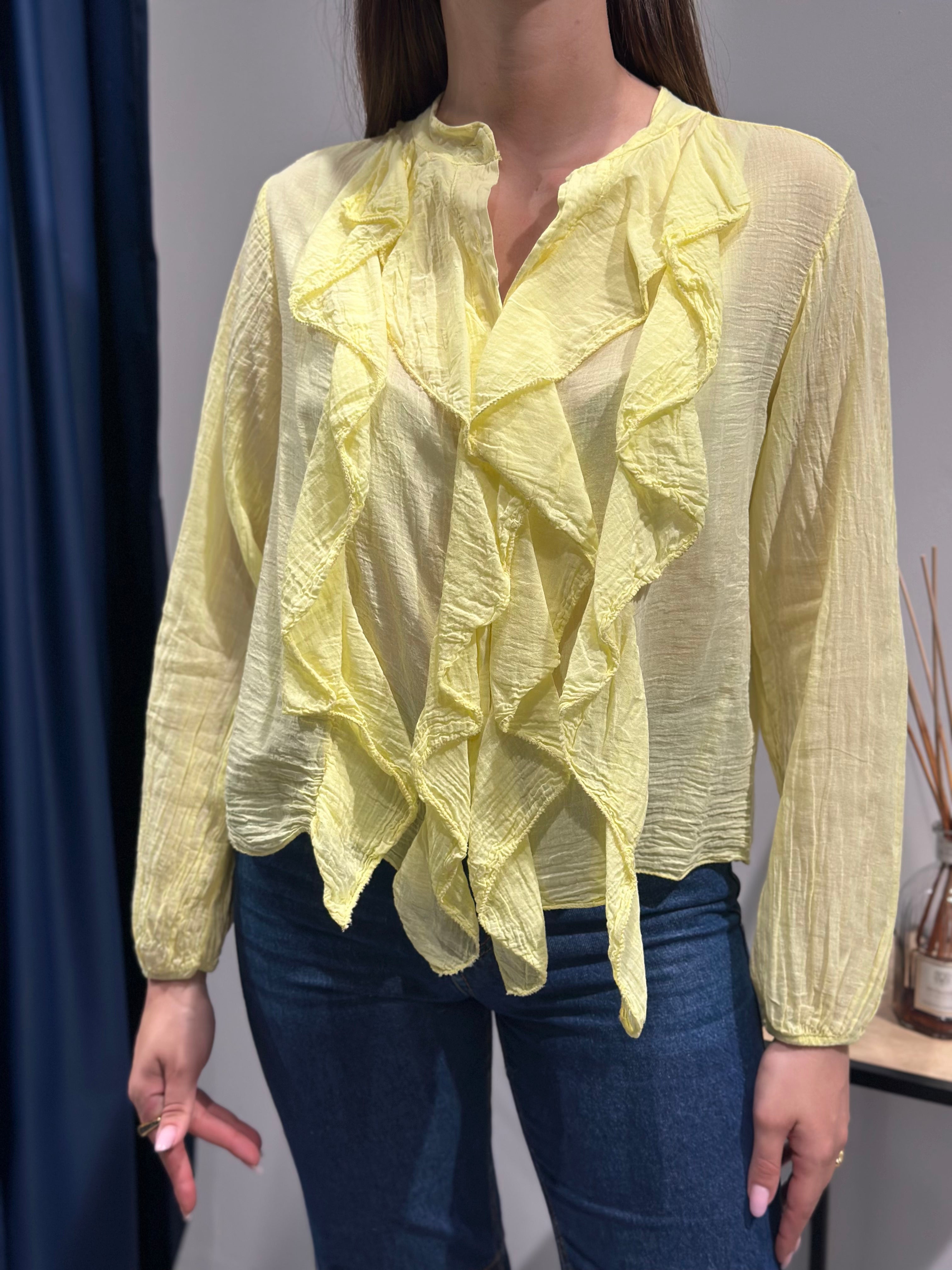 Camicia Lokita Rouches Gialla (11992150016340)