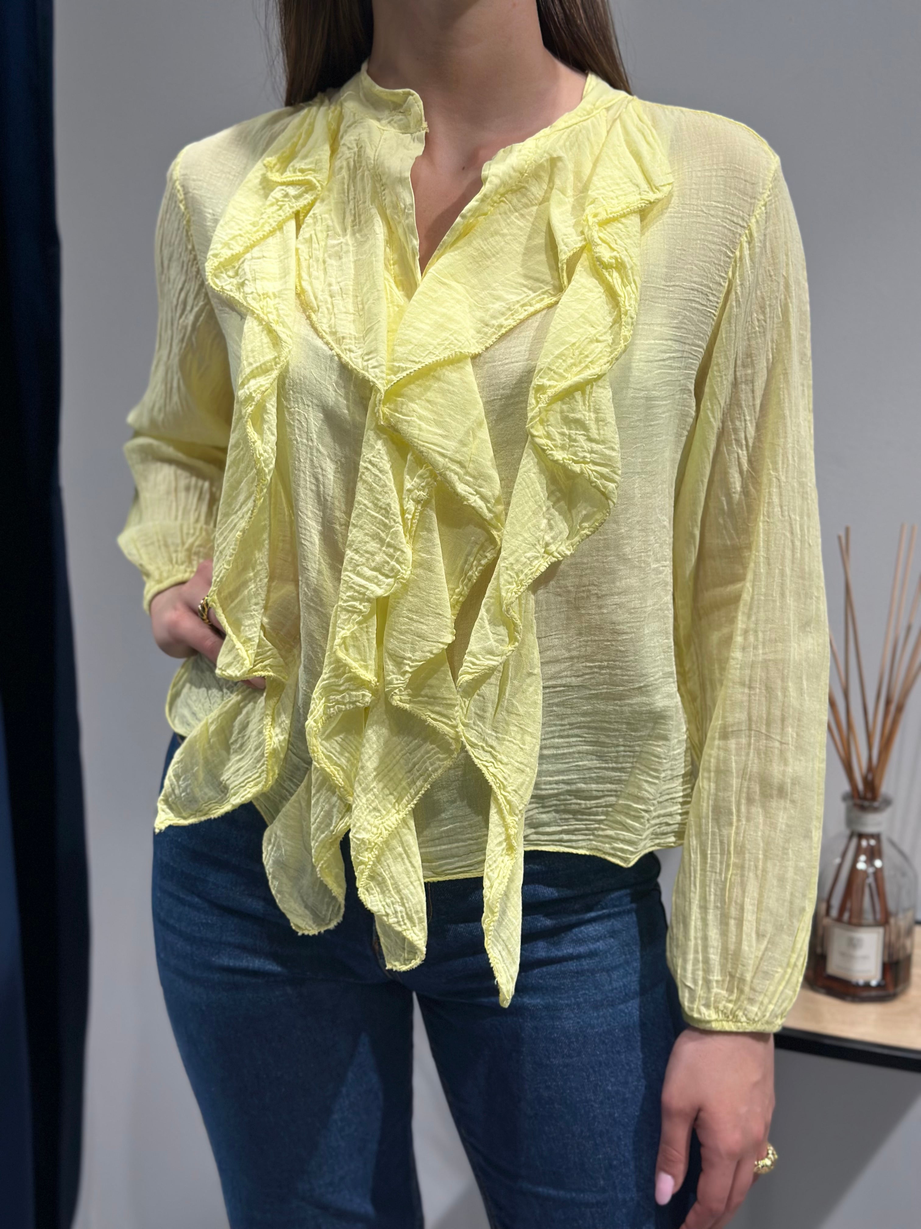 Camicia Lokita Rouches Gialla (11992150016340)