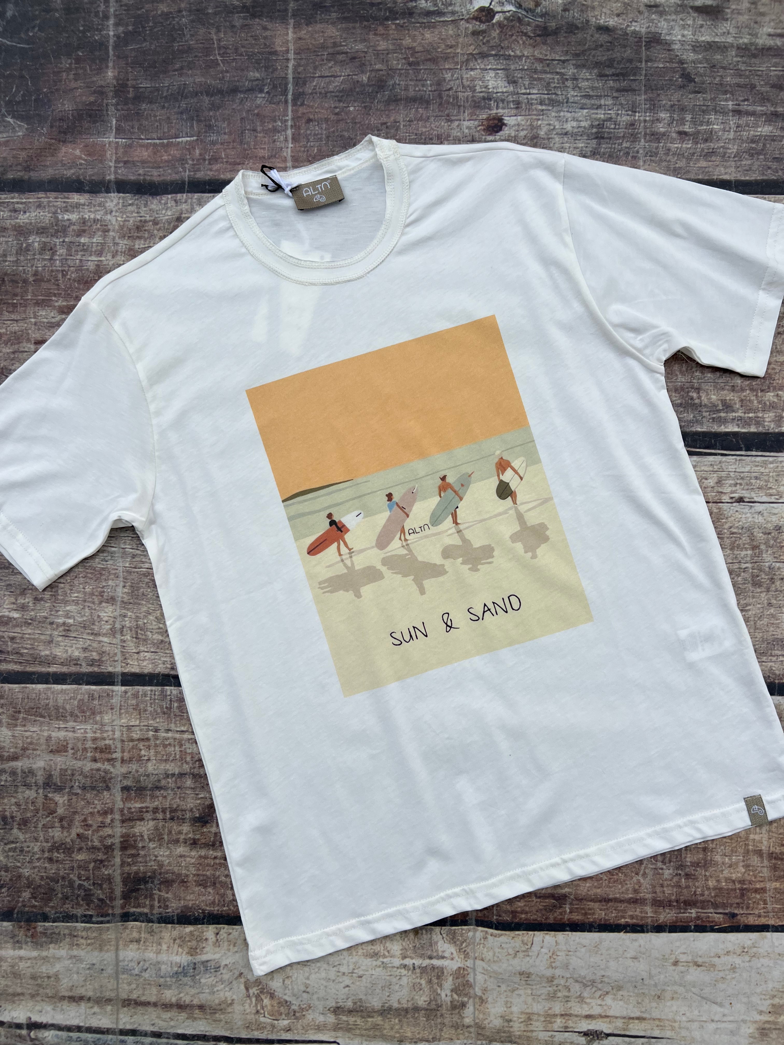 T-shirt Alta Tensione Surf Panna (12108081103188)