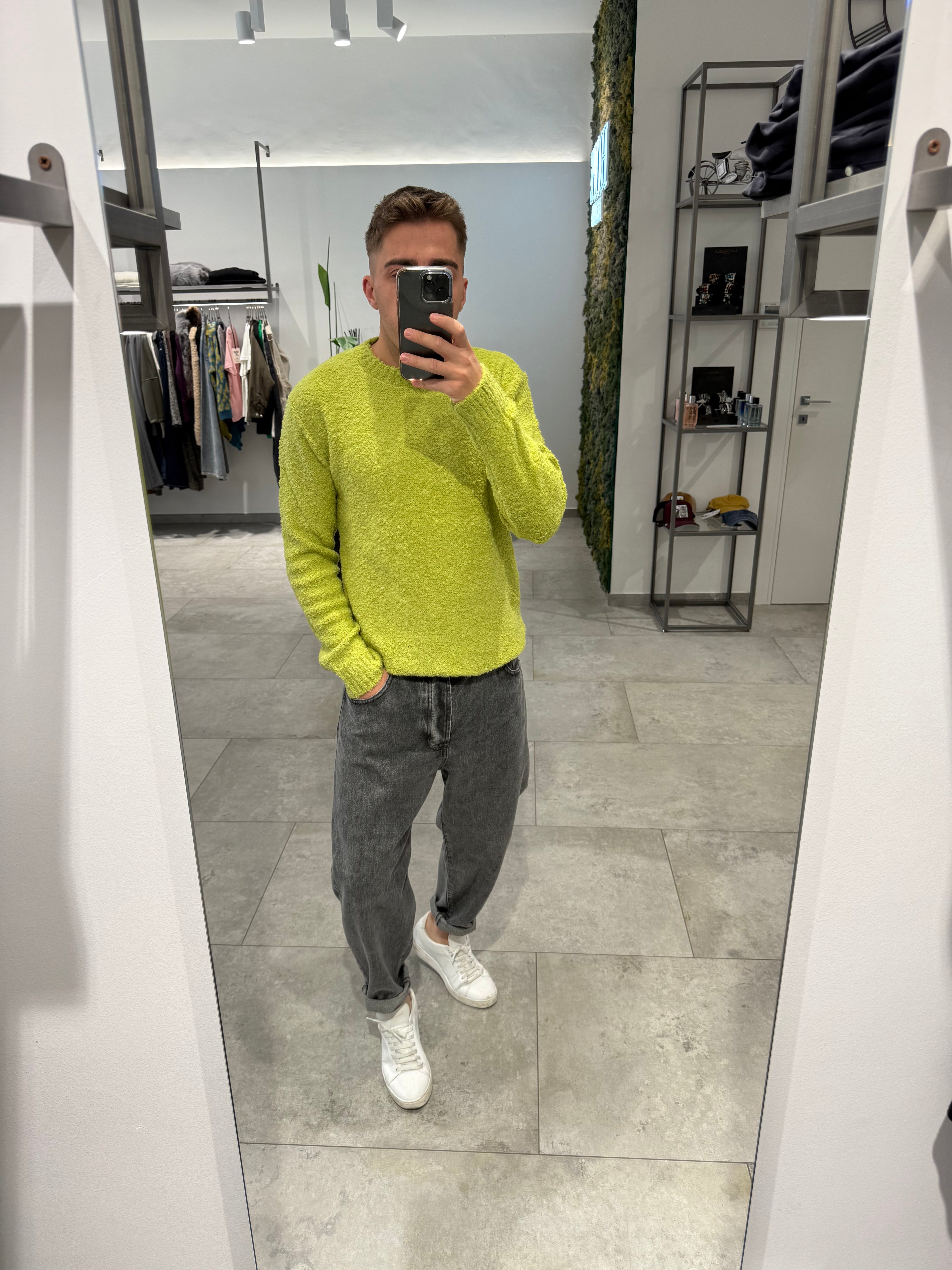 Maglione Block Eleven Bouclè Pistacchio 13 (12302636482900)