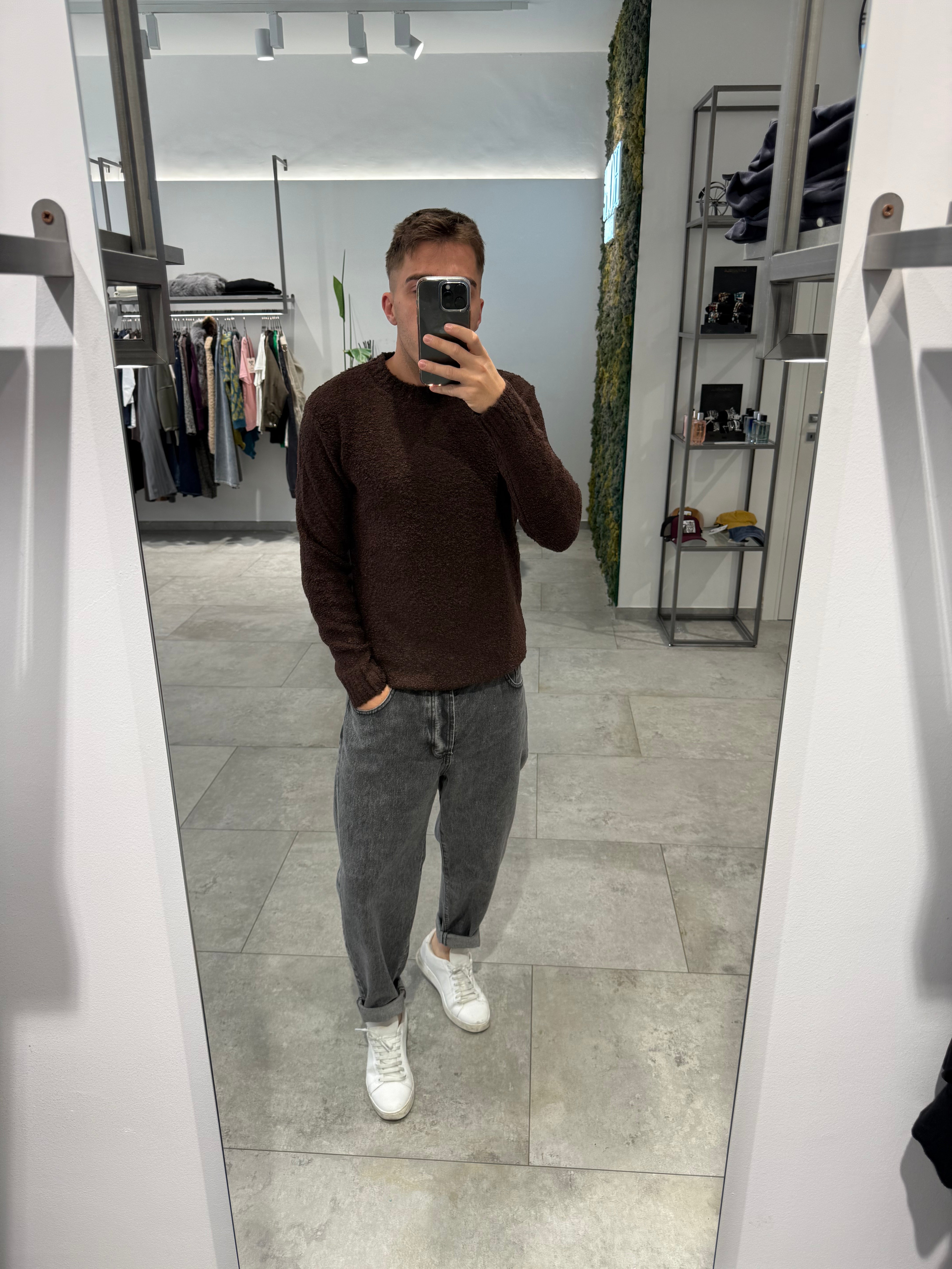 Maglione Block Eleven Bouclè Moro 13 (12302634320212)