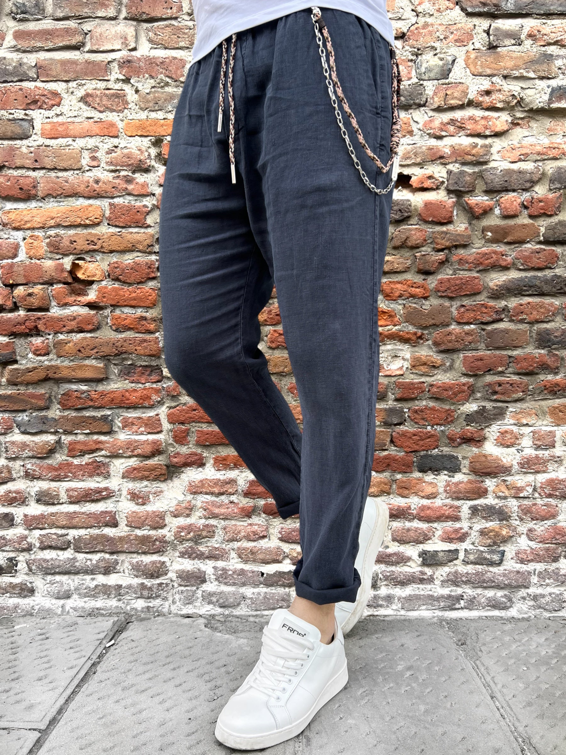 Pantalaccio Gianni Lupo Lino Blu 3270 (9157326274900) (11935569740116)