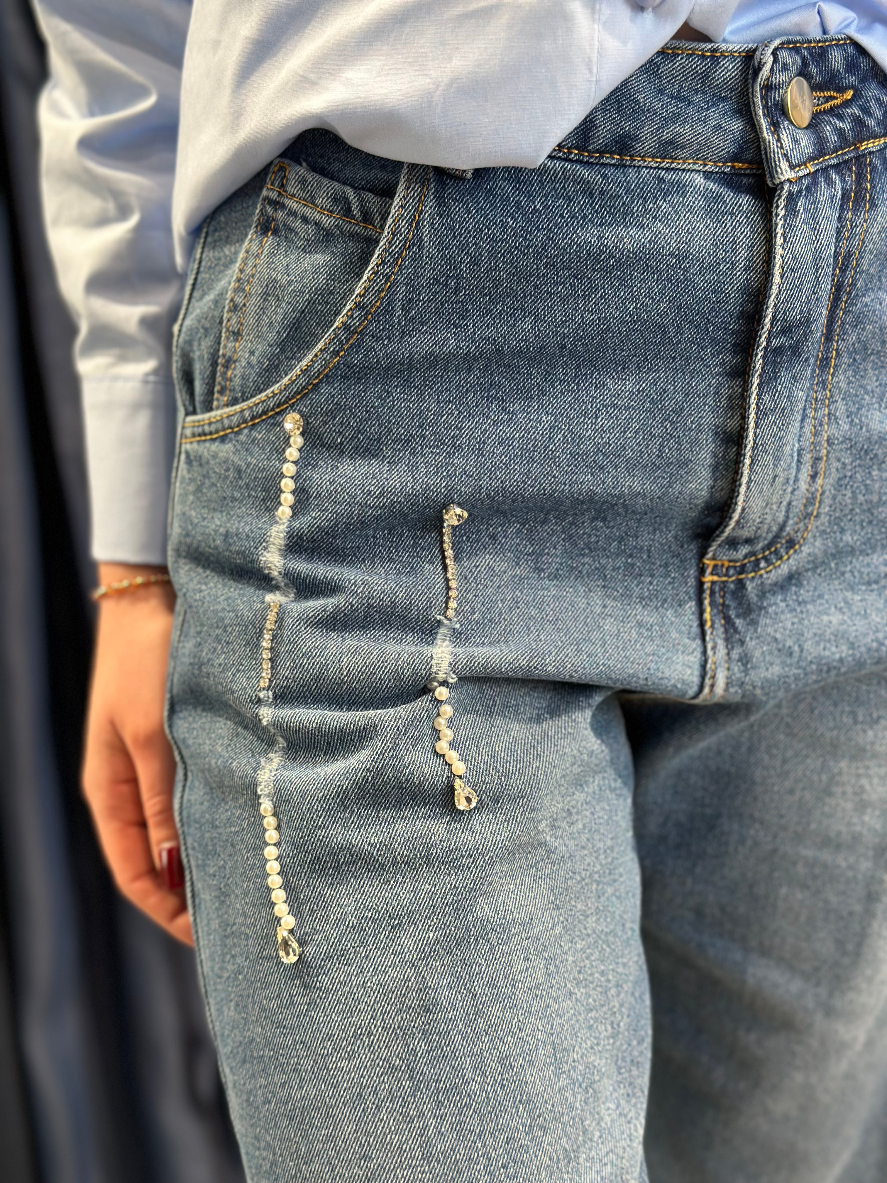 Jeans Lokita Slouchy Strass (11841921352020)