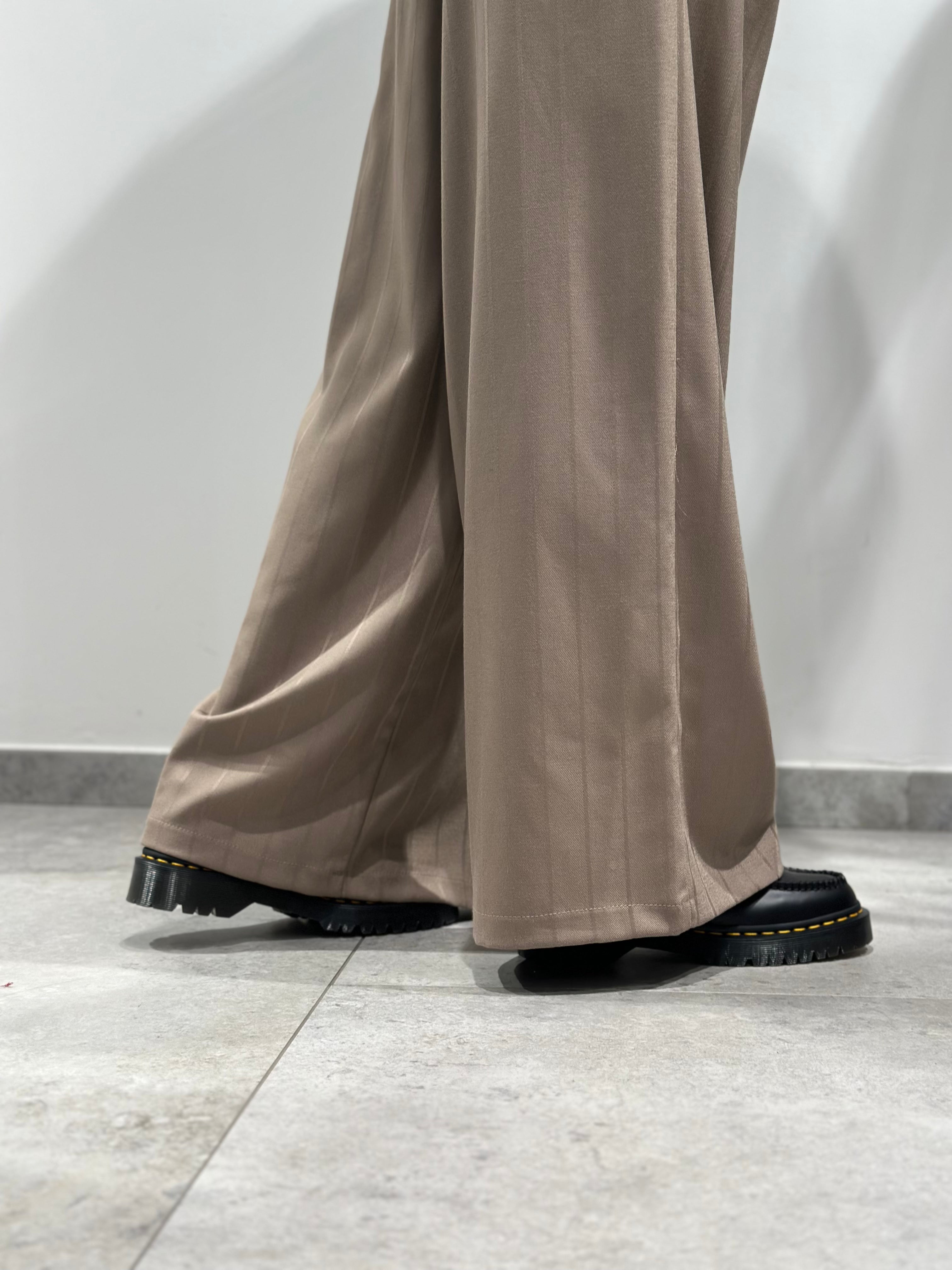 Pantalone Over-d Gessato Caramello P16 (12292200137044)