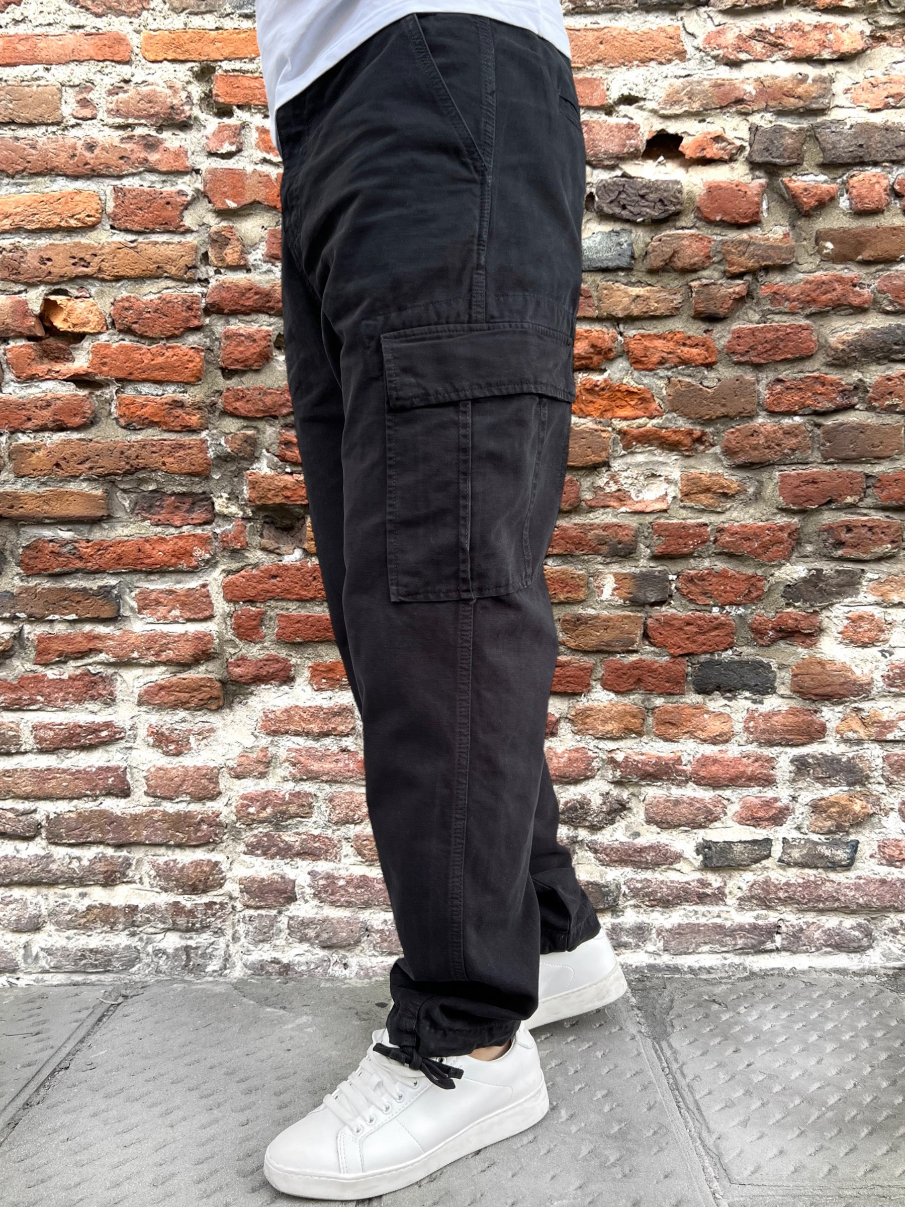 Pantalone Pont Cargo Wide Nero (9790833197396)