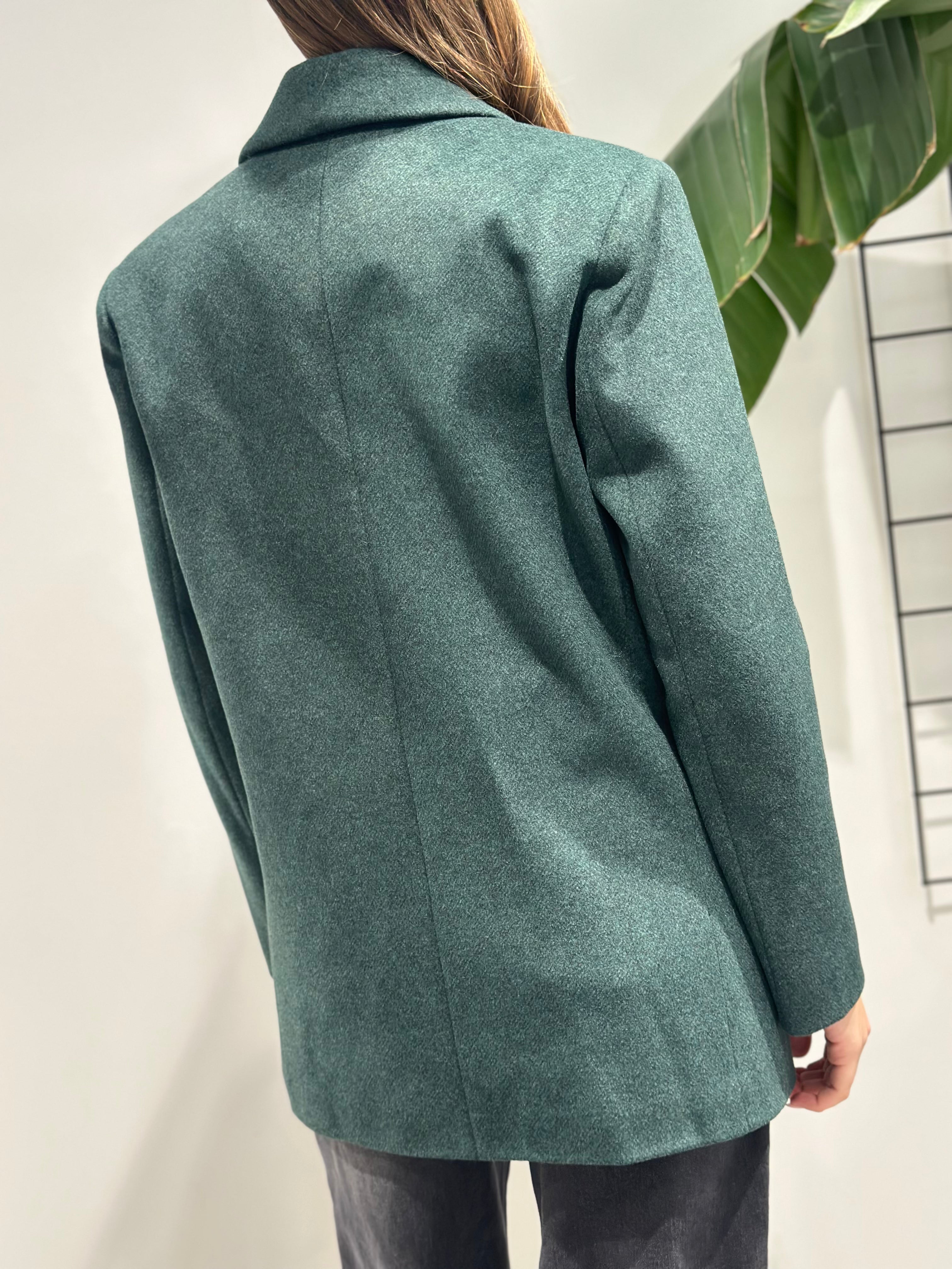 Cappotto Lokita Doppiopetto Verde Bottiglia
