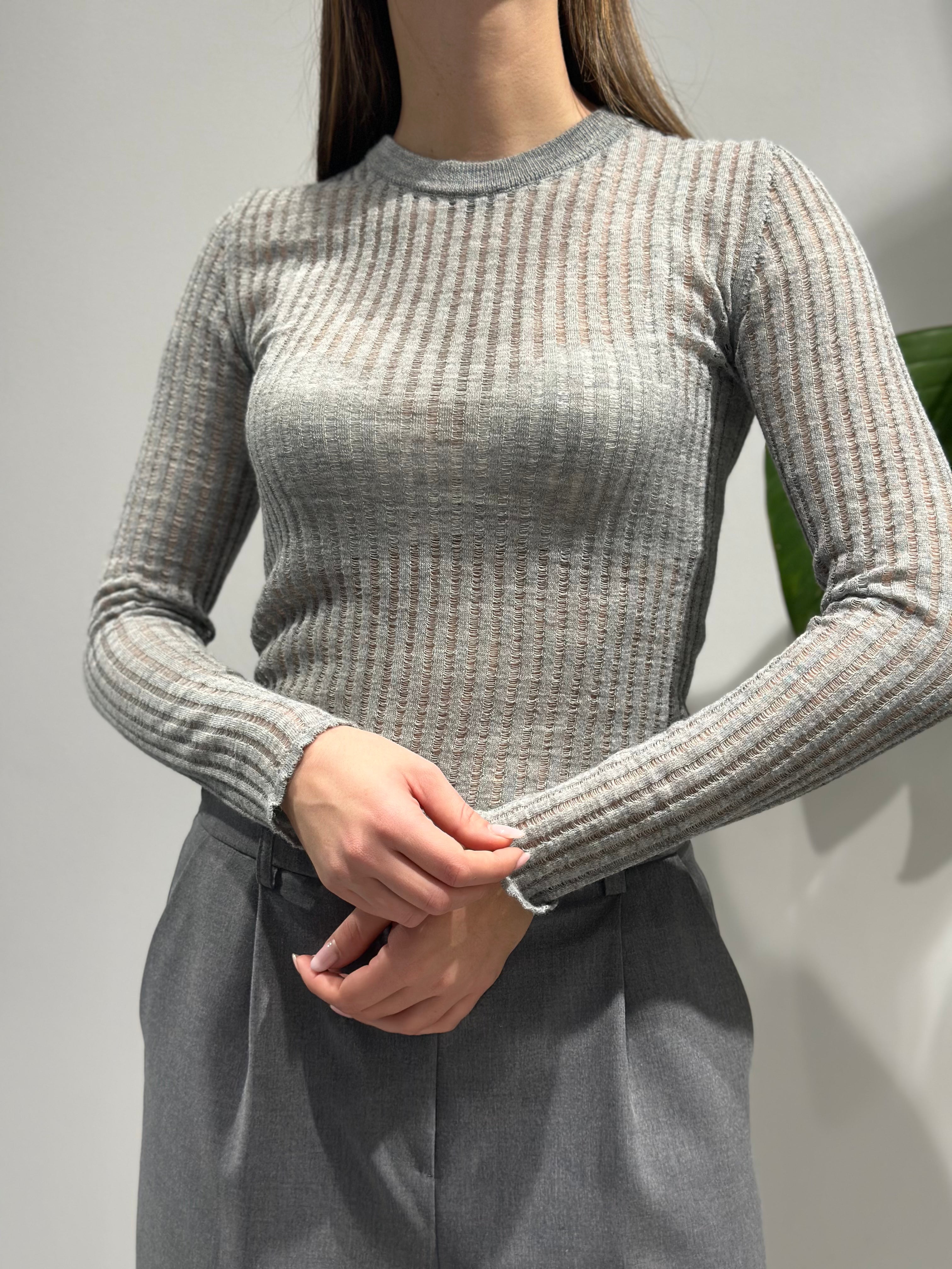 Maglia Dixie Trasparenza Grigia