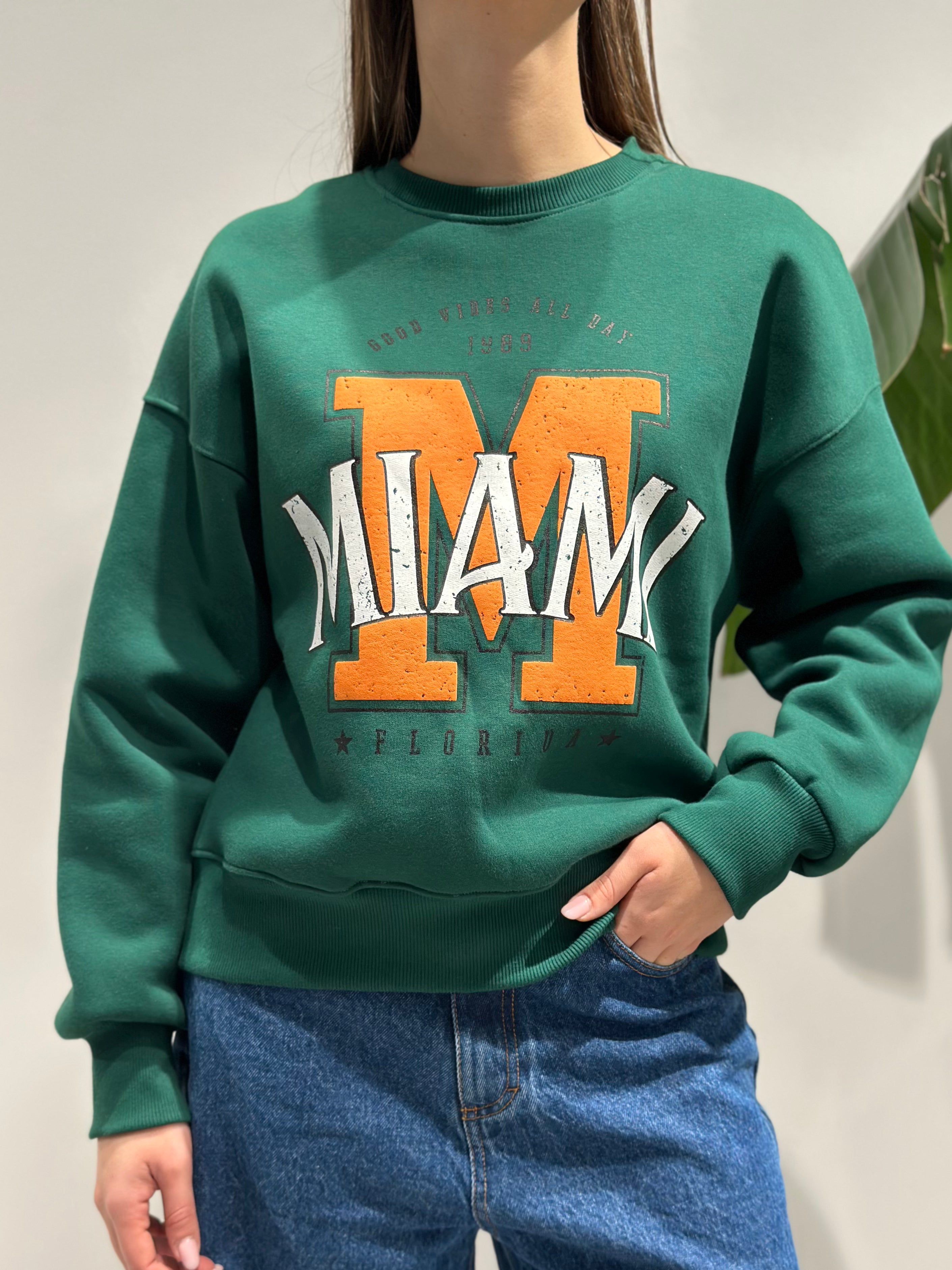 Felpa Berna Girocollo Miami