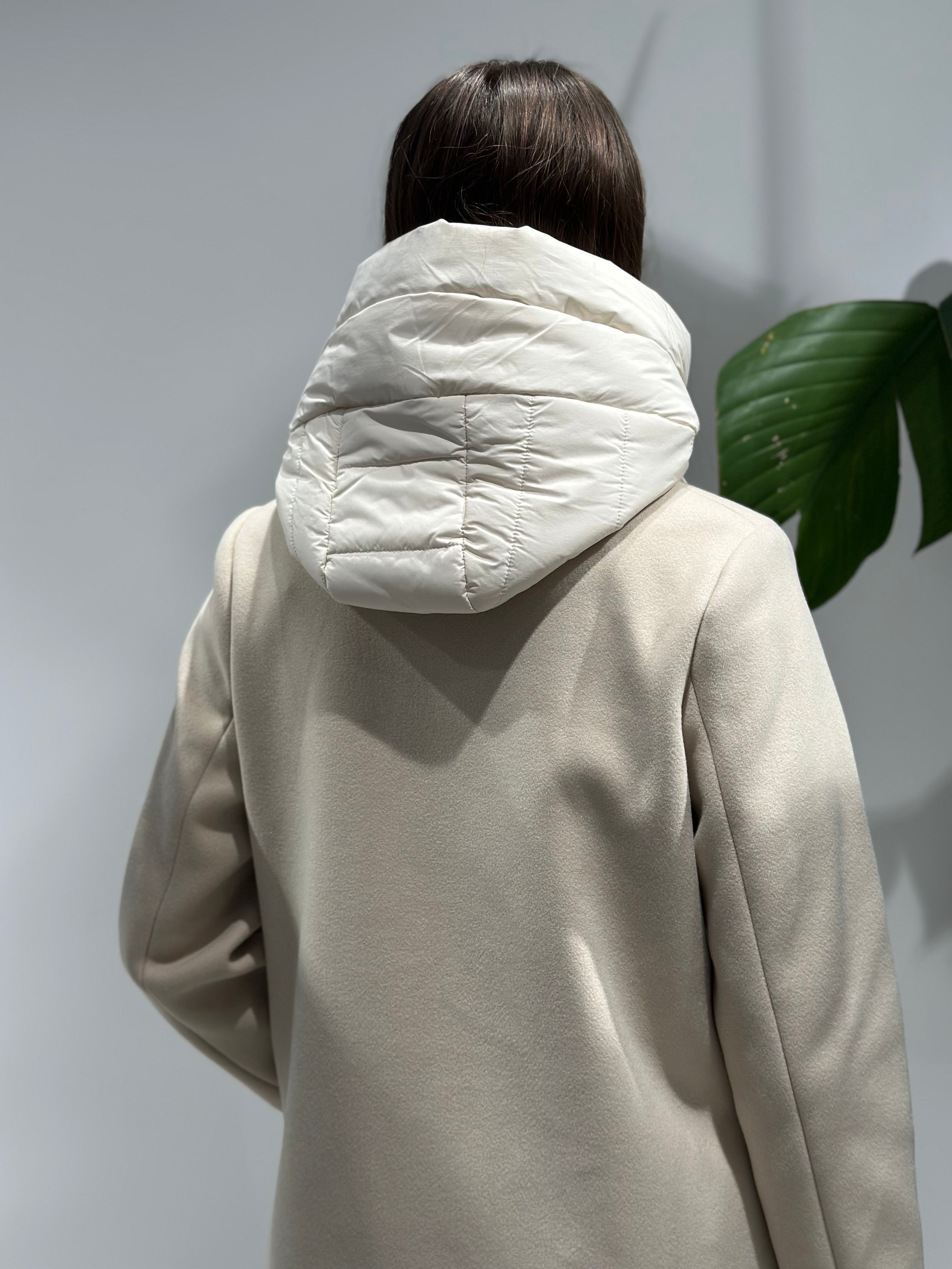 Cappotto Lokita Combinato Beige