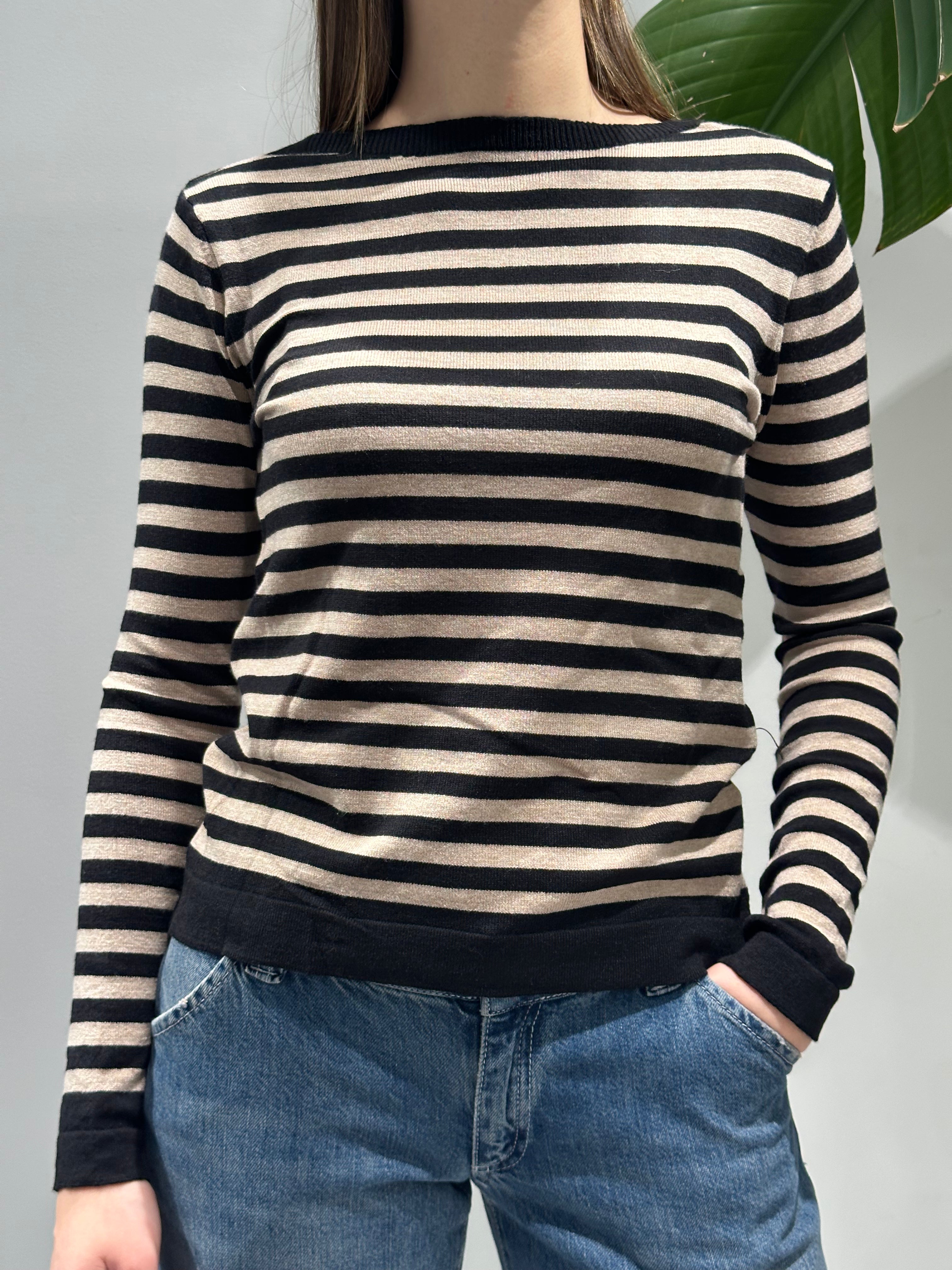 Maglioncino Lokita Righe Beige