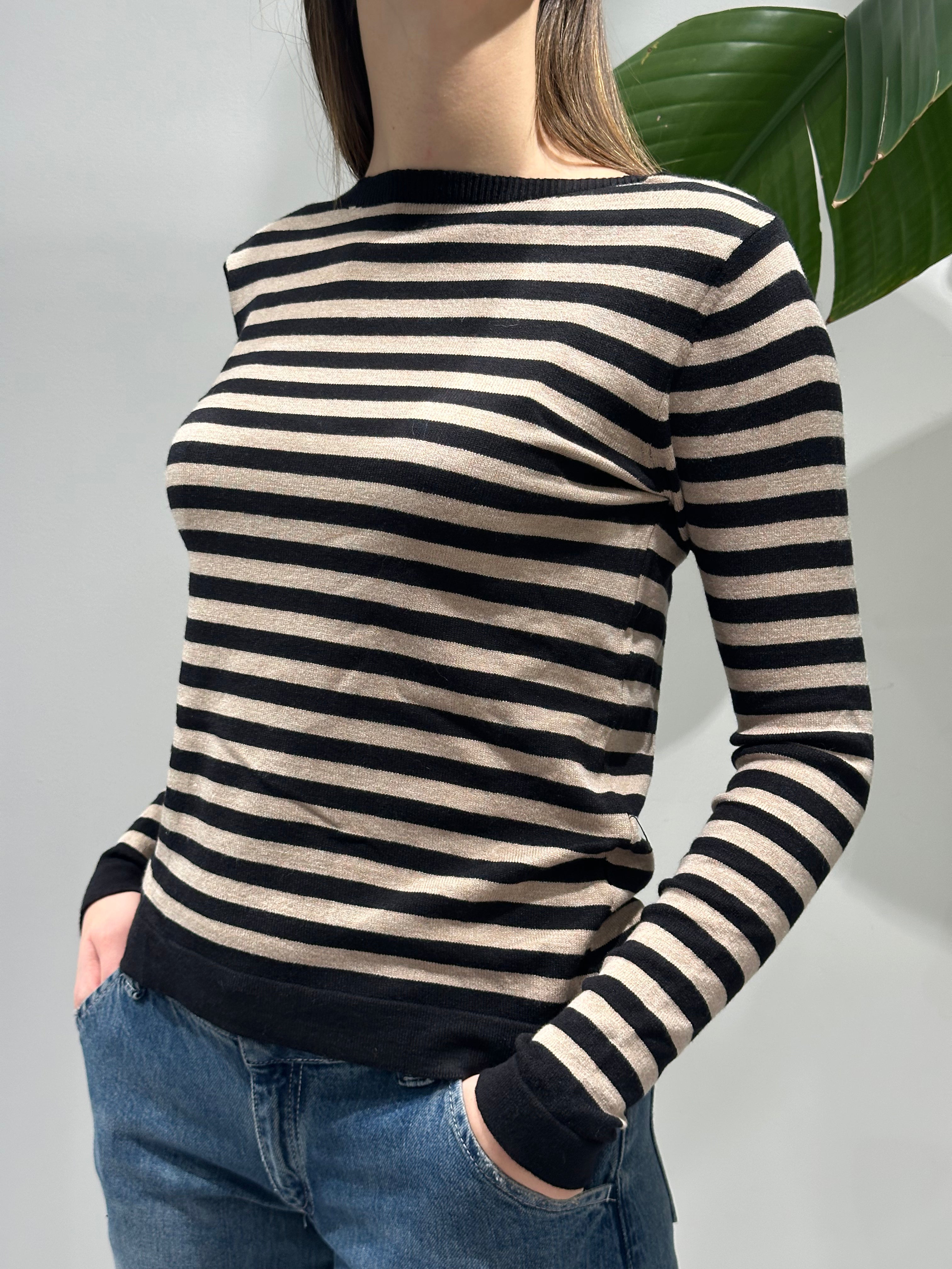 Maglioncino Lokita Righe Beige