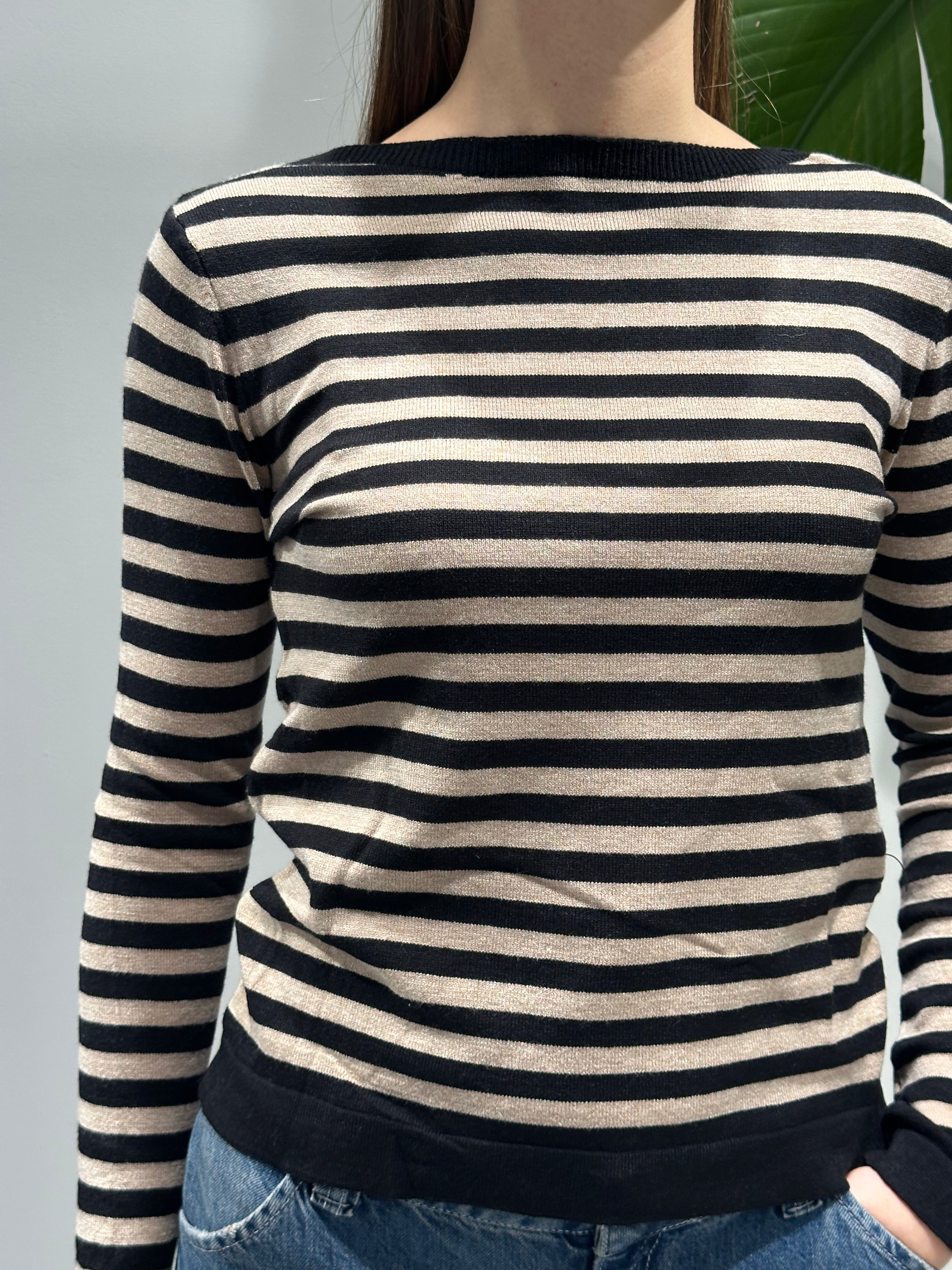 Maglioncino Lokita Righe Beige