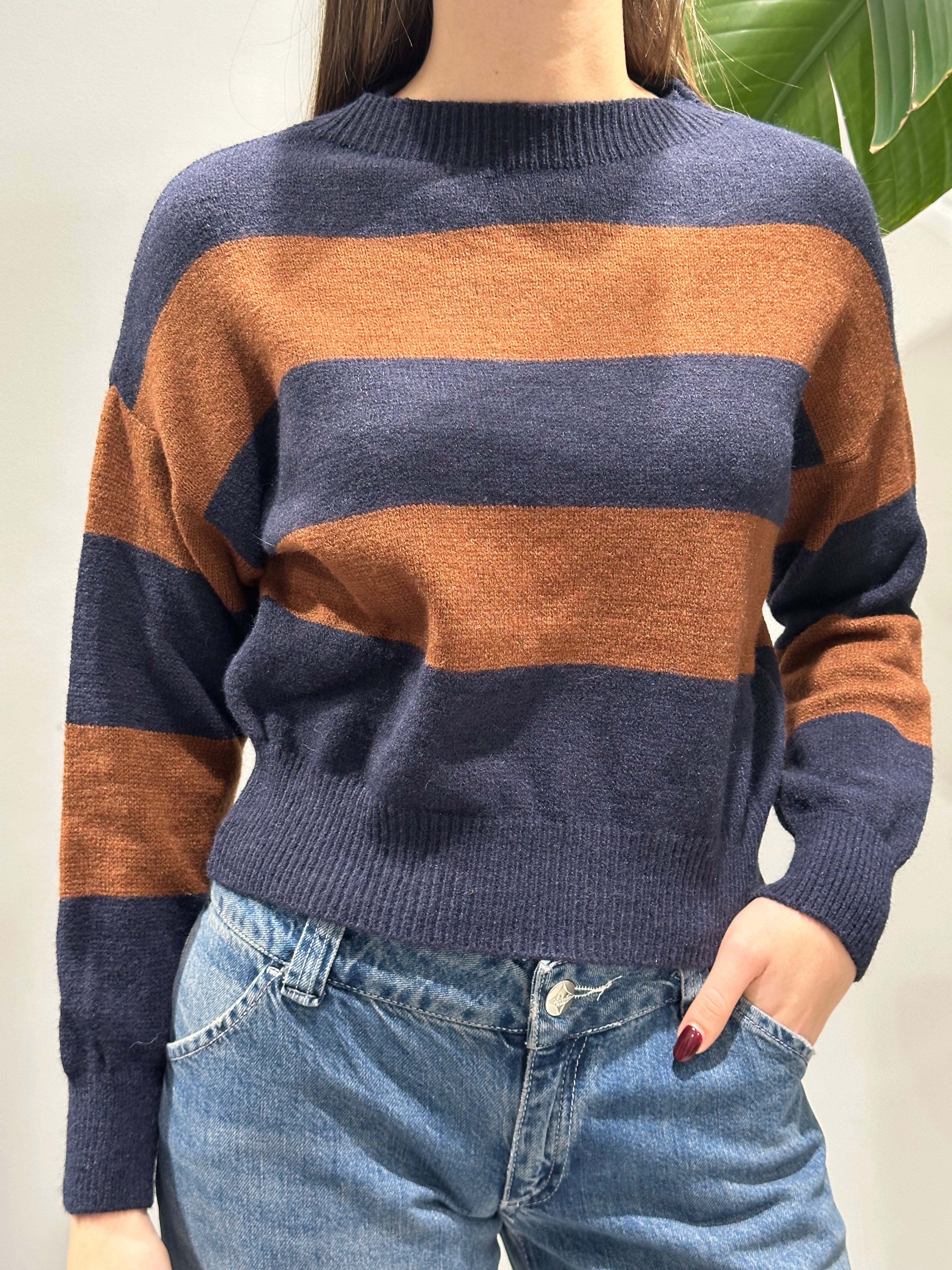 Maglione Lokita Righe Terra