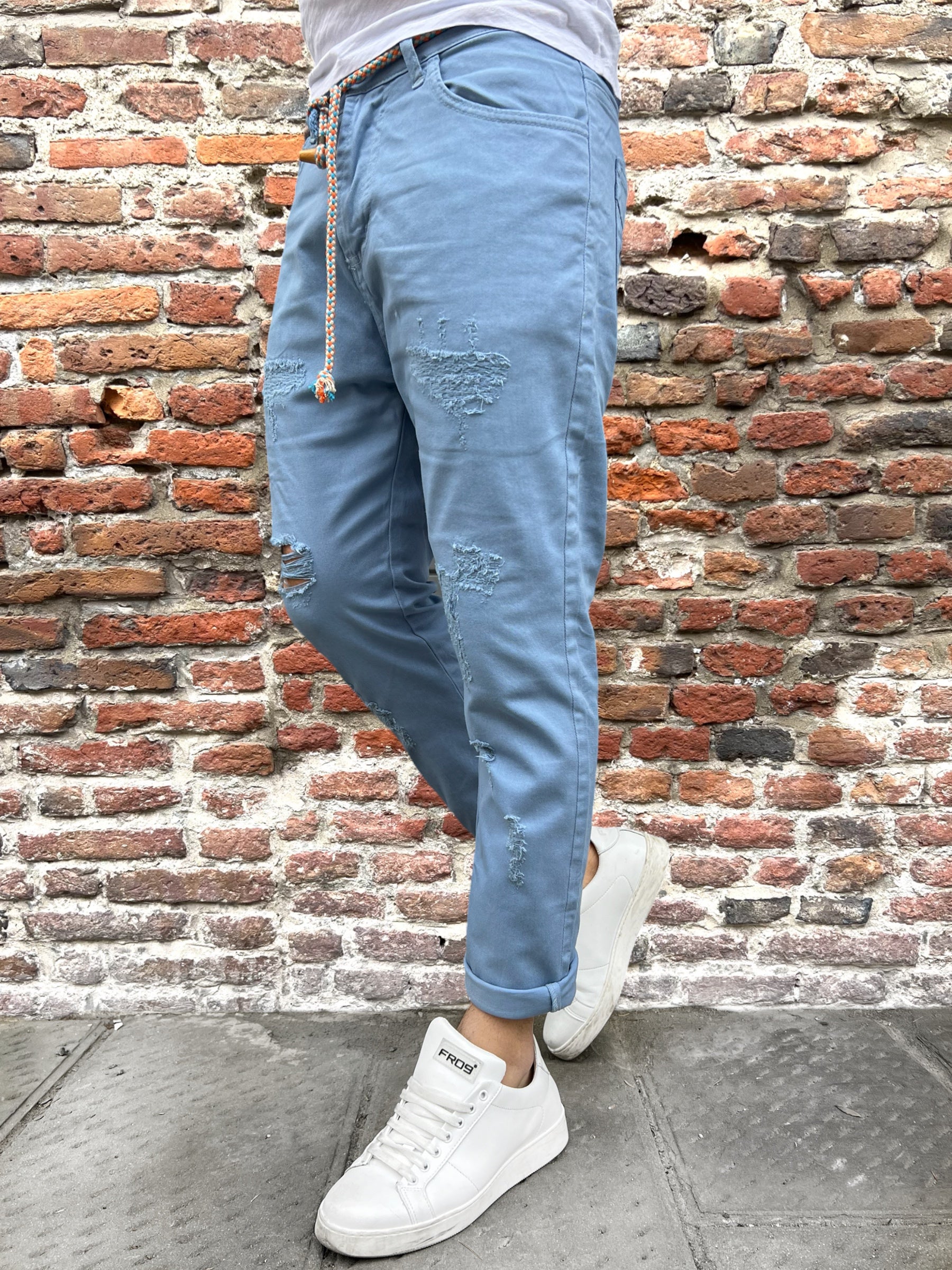 Pantalone Over-d Distressed Azzurro P52 (8817929945428)