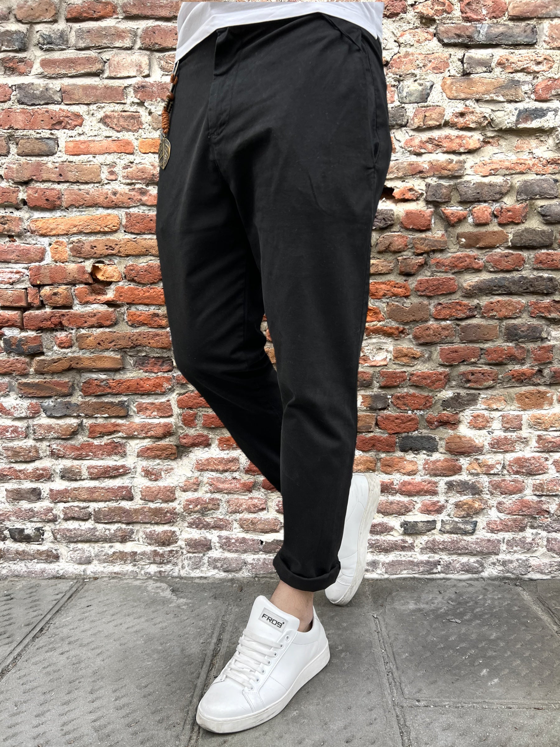 Pantalone Over-D Tapered Fit Nero P55 (8831177490772)