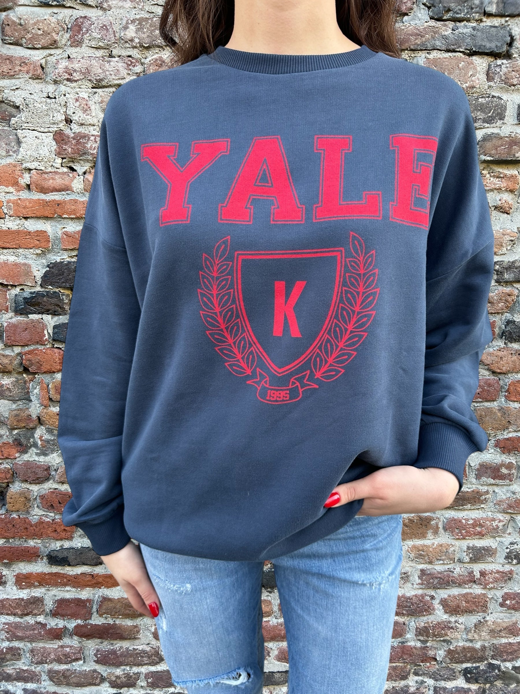 Felpa Kontatto Yale Navy (8965248221524)
