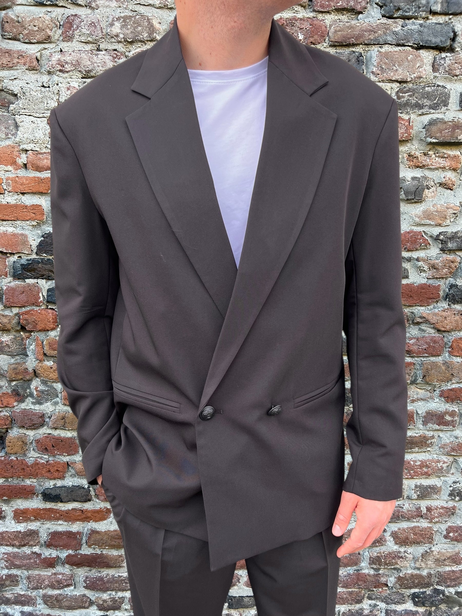 Giacca Imperial Over Doppiopetto Nera 66 (8862363844948)