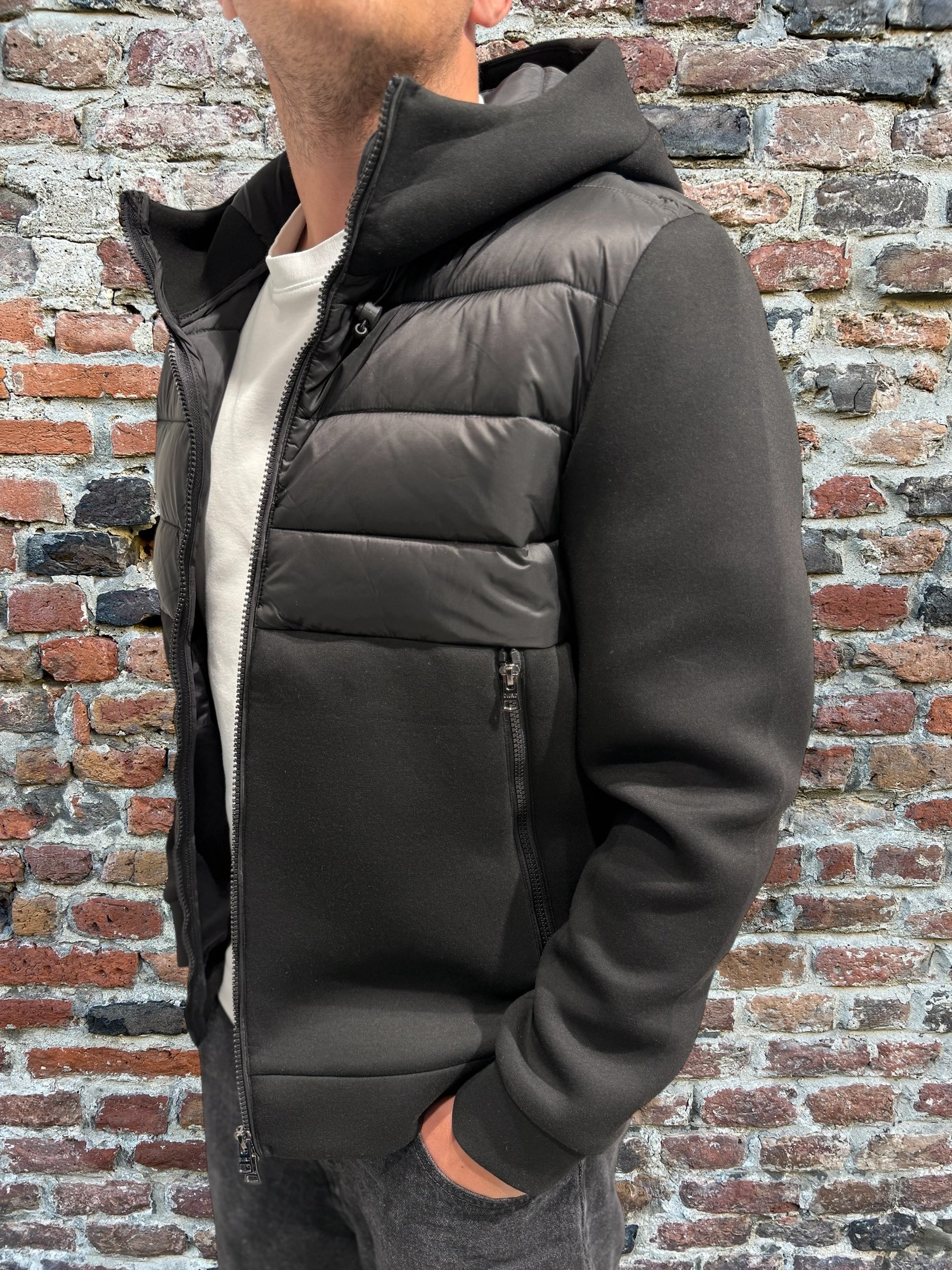 Giubbino Over-D Combinato Nero J62 (12259891118420)