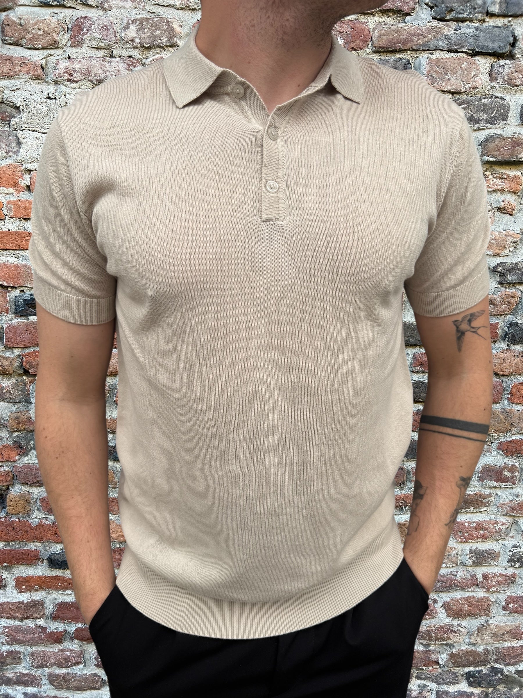 Polo Over-D Maglia Greige M02 (11988441661780)