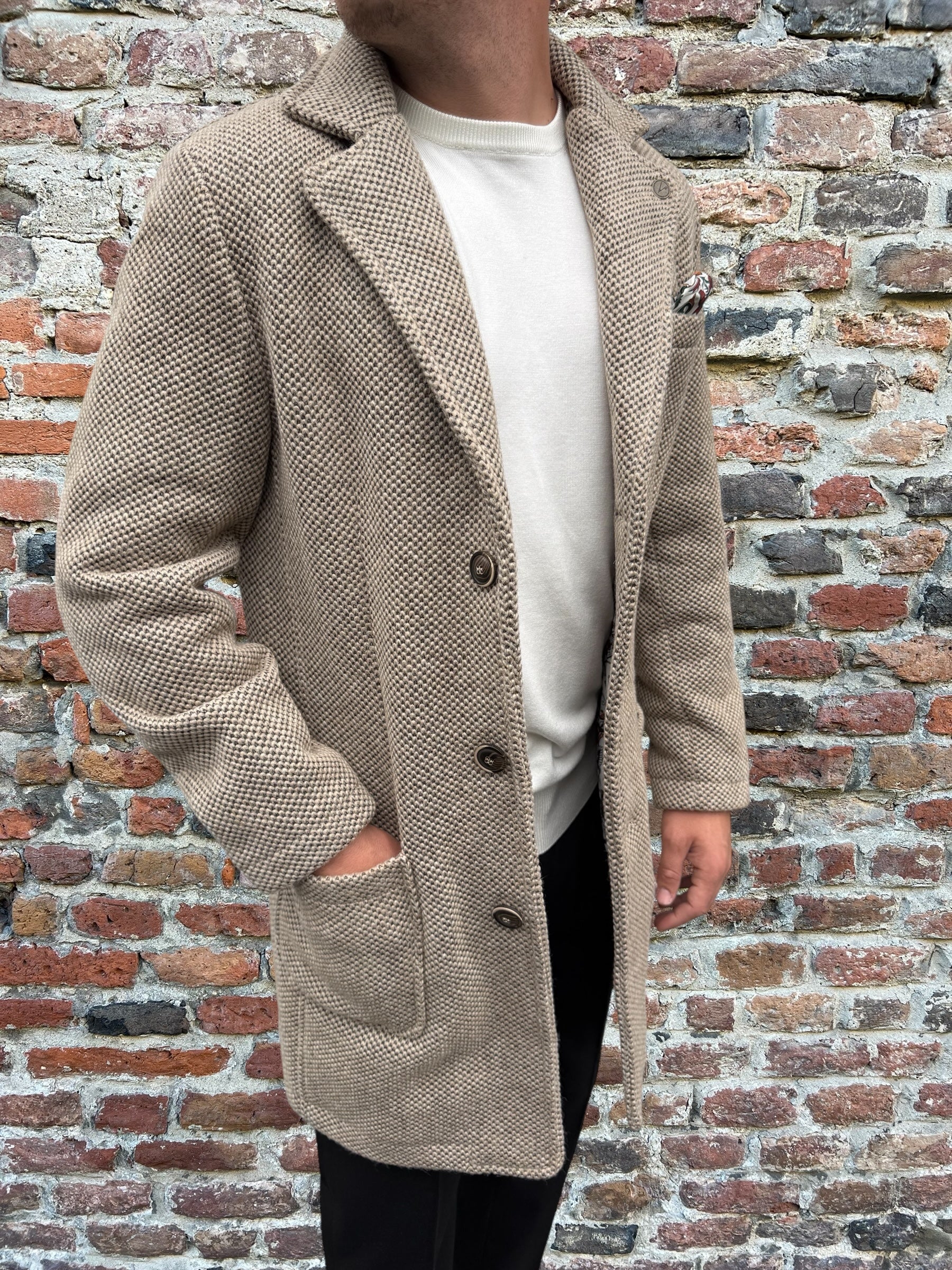 Cappotto V2 Punto di Riso Sabbia (12245096595796)