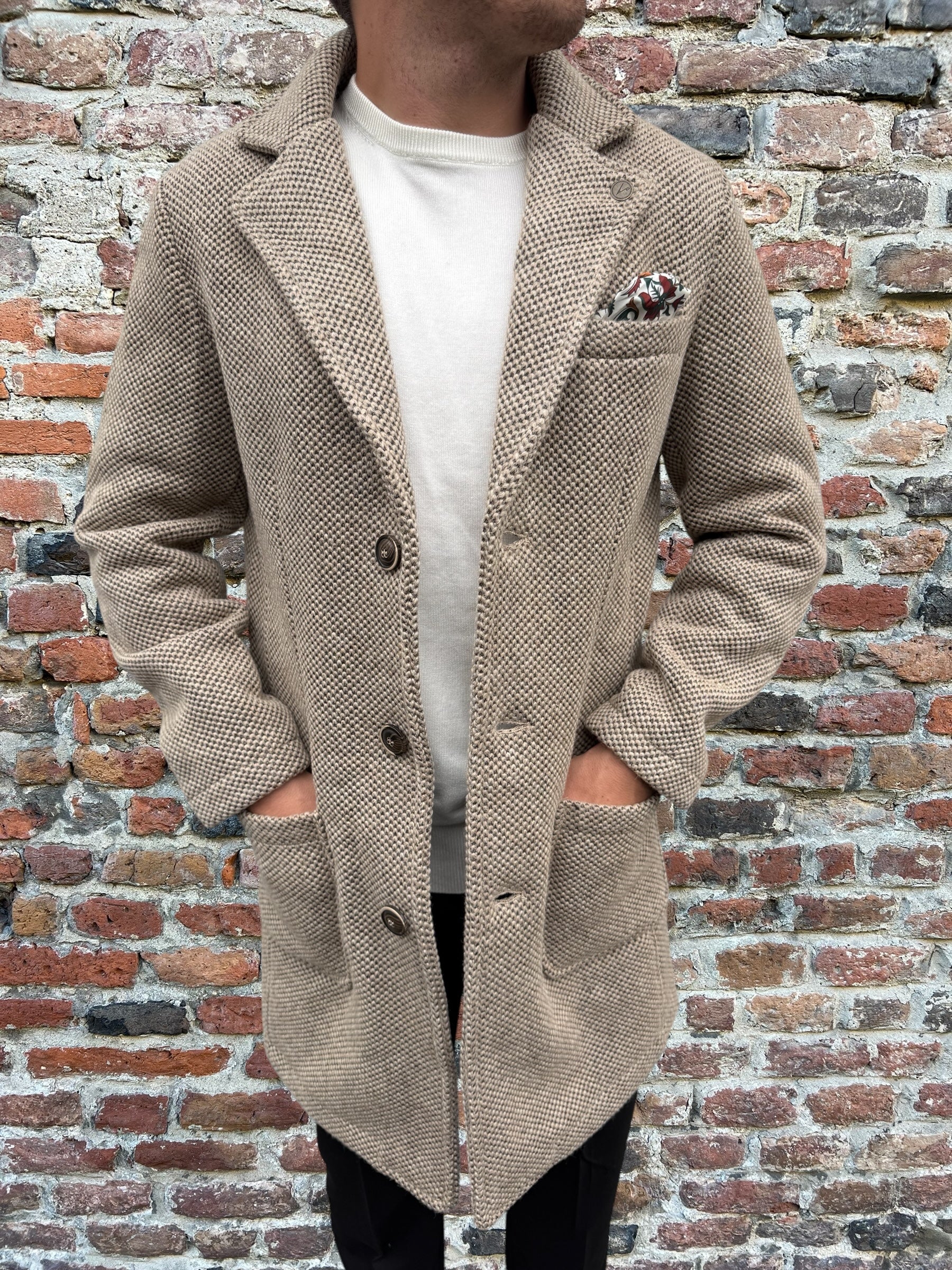 Cappotto V2 Punto di Riso Sabbia (12245096595796)