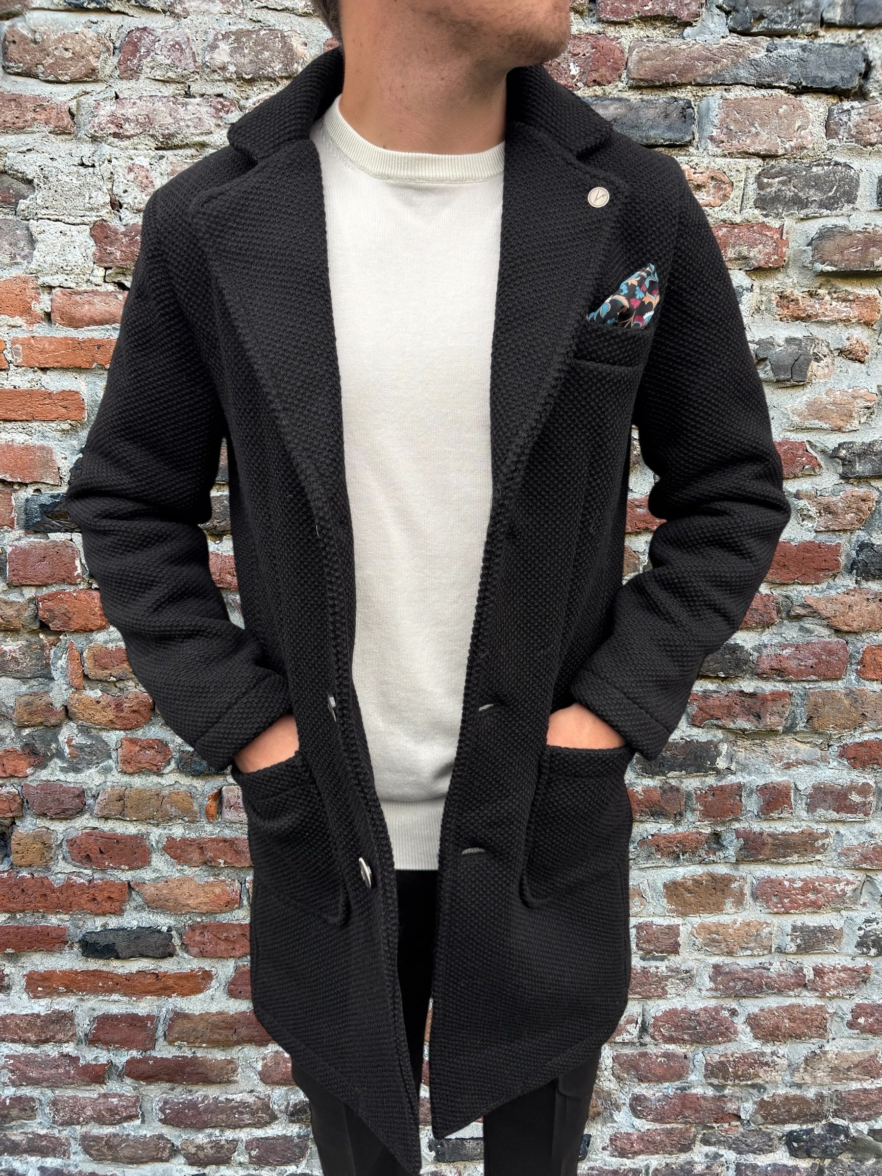 Cappotto V2 Punto di Riso Nero (12245096104276)
