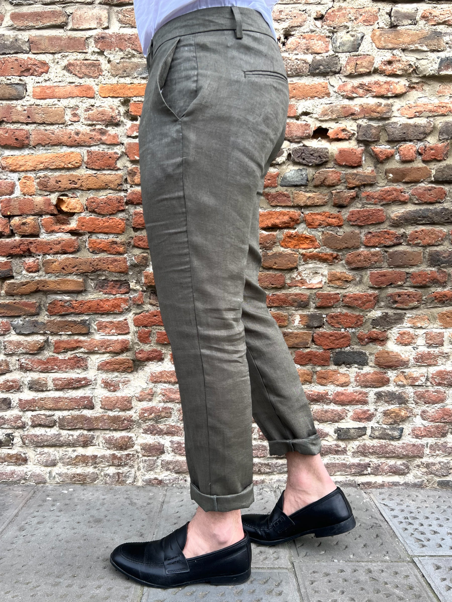 Pantalone Over-d Lino Militare P37 (9097926771028)