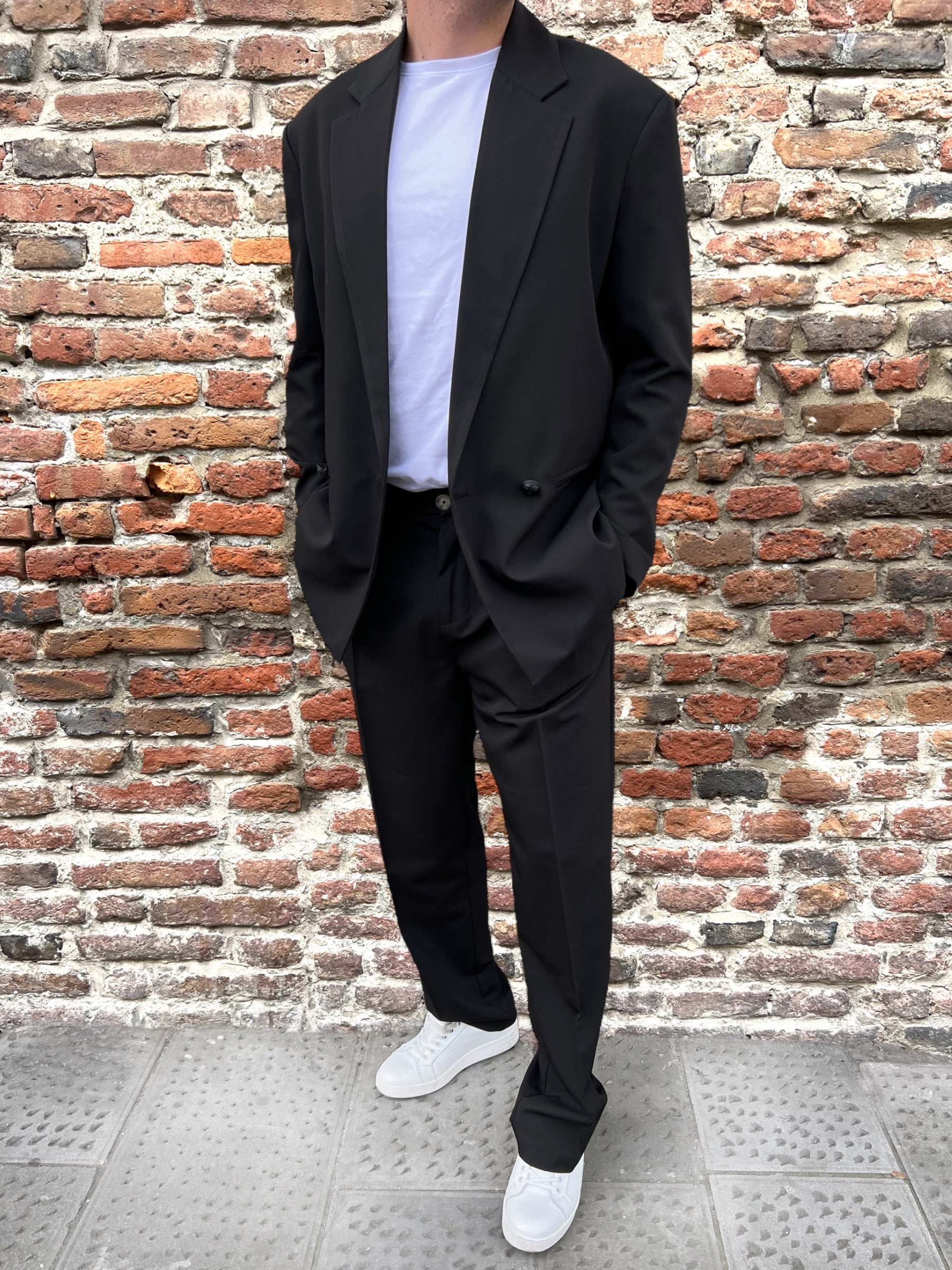 Giacca Imperial Over Doppiopetto Nera 66 (8862363844948)