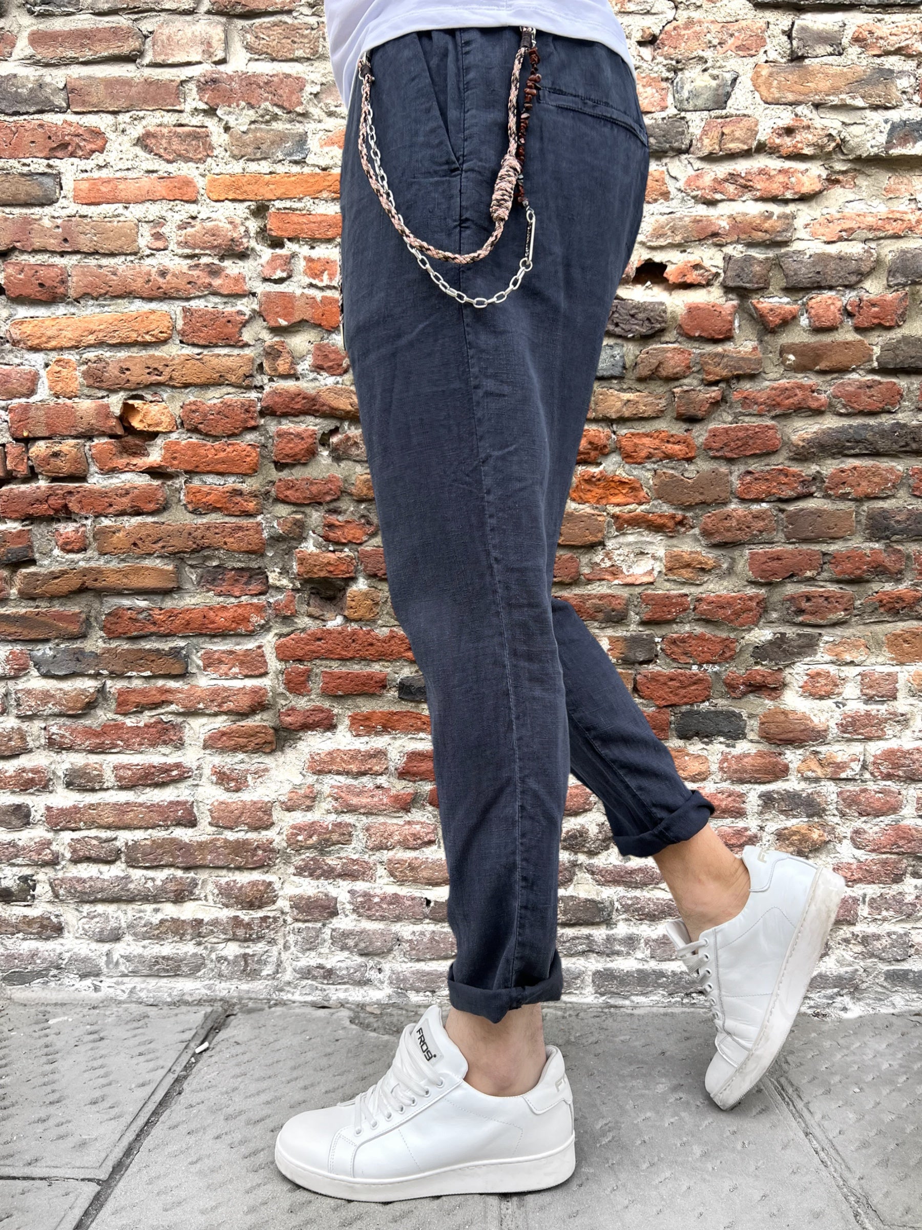 Pantalaccio Gianni Lupo Lino Blu 3270 (9157326274900) (11935569740116)