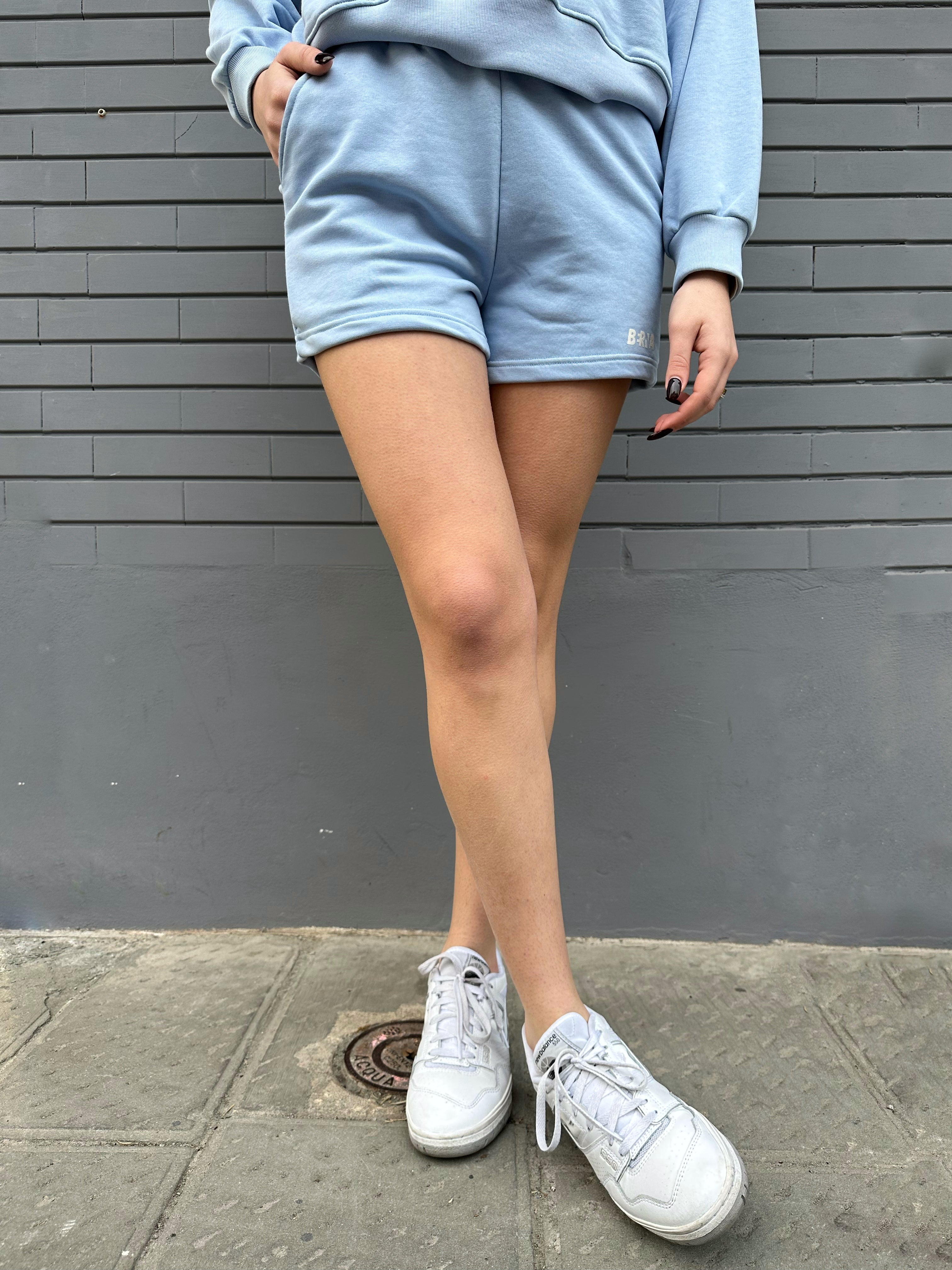 Short Berna Felpa Azzurro (7158207086645)