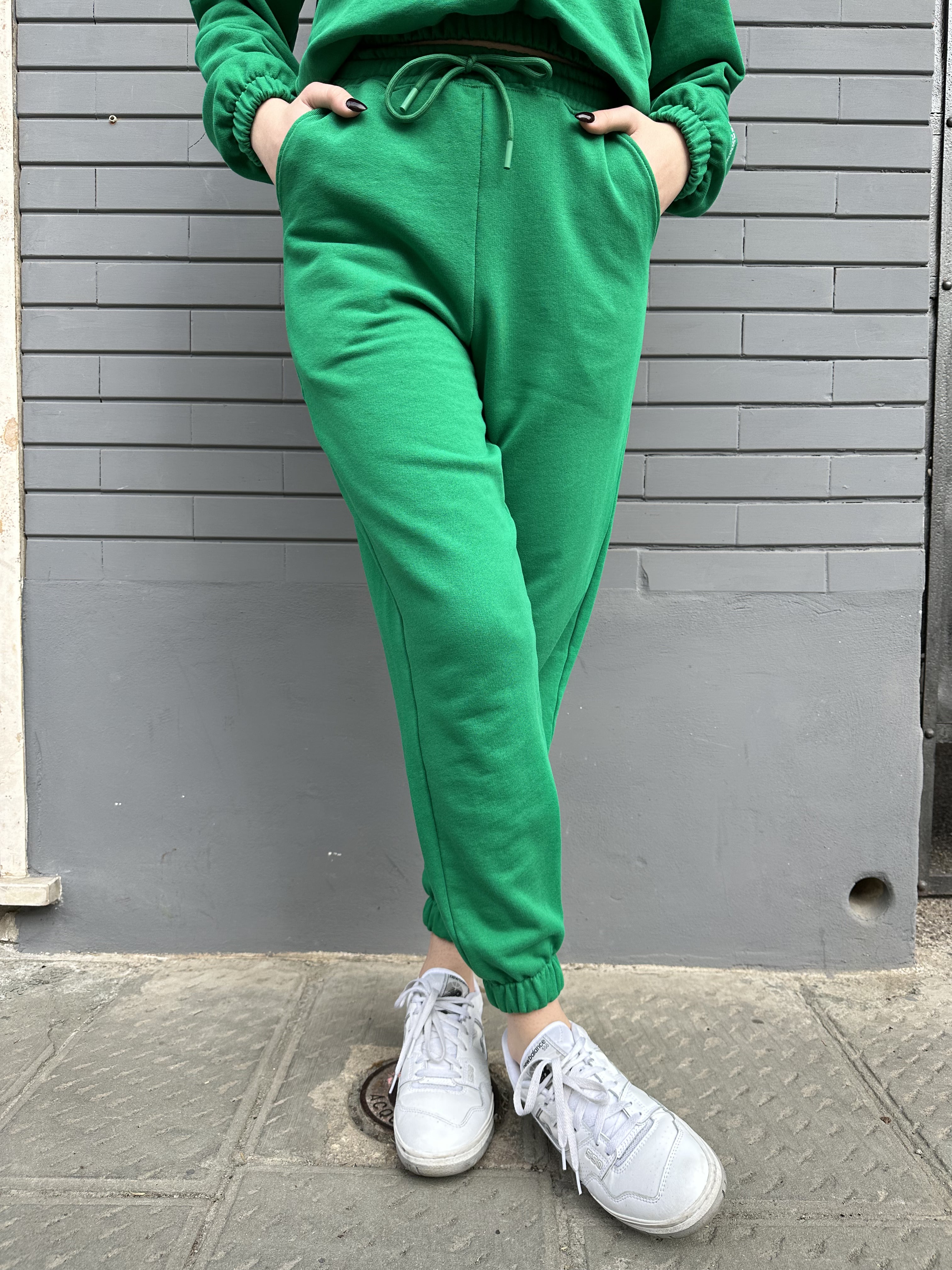 Pantalone Donna Superculture Felpa Verde (7148506677301)