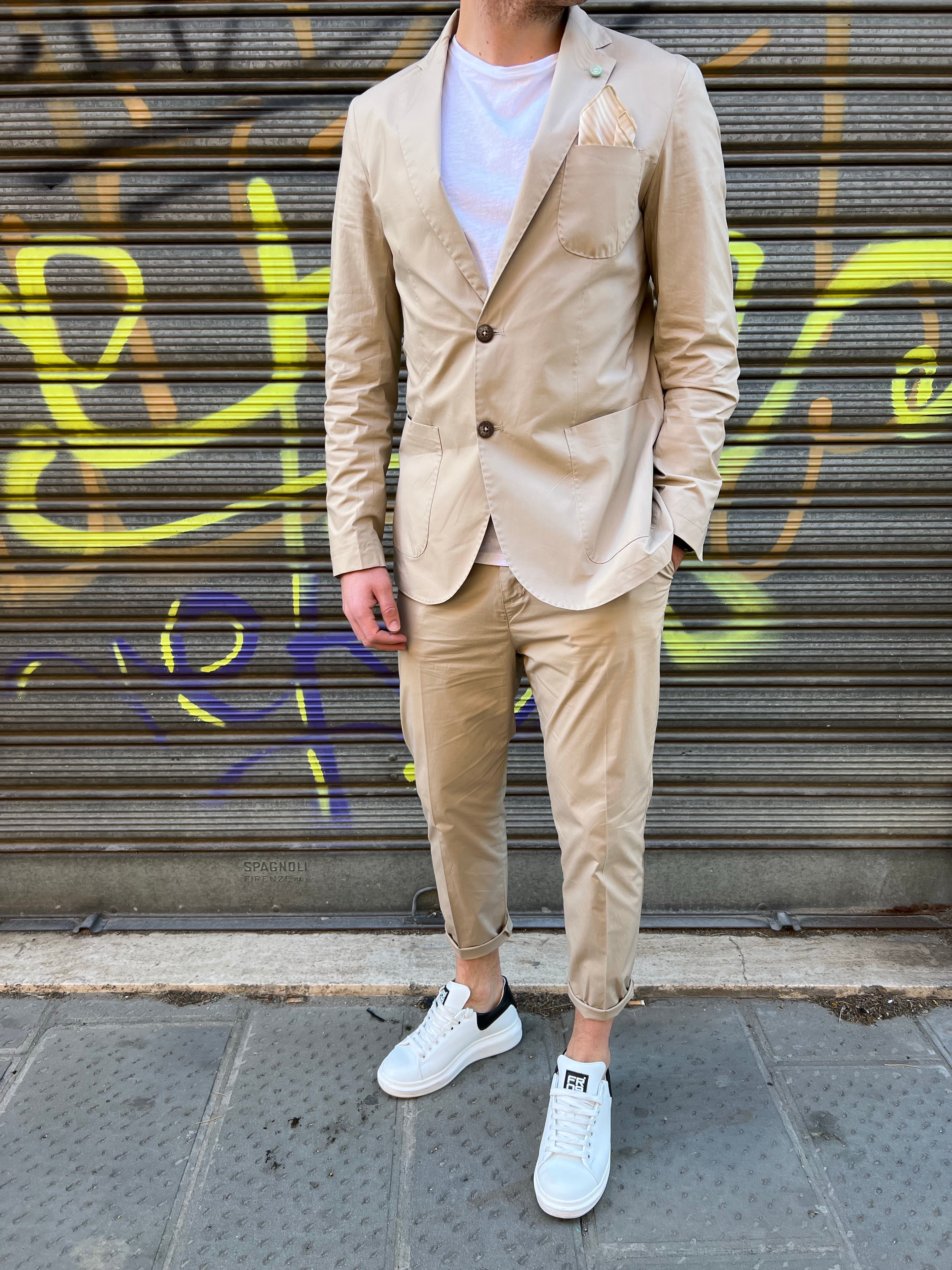 Giacca Over-D Beige G01 (6787478782005)