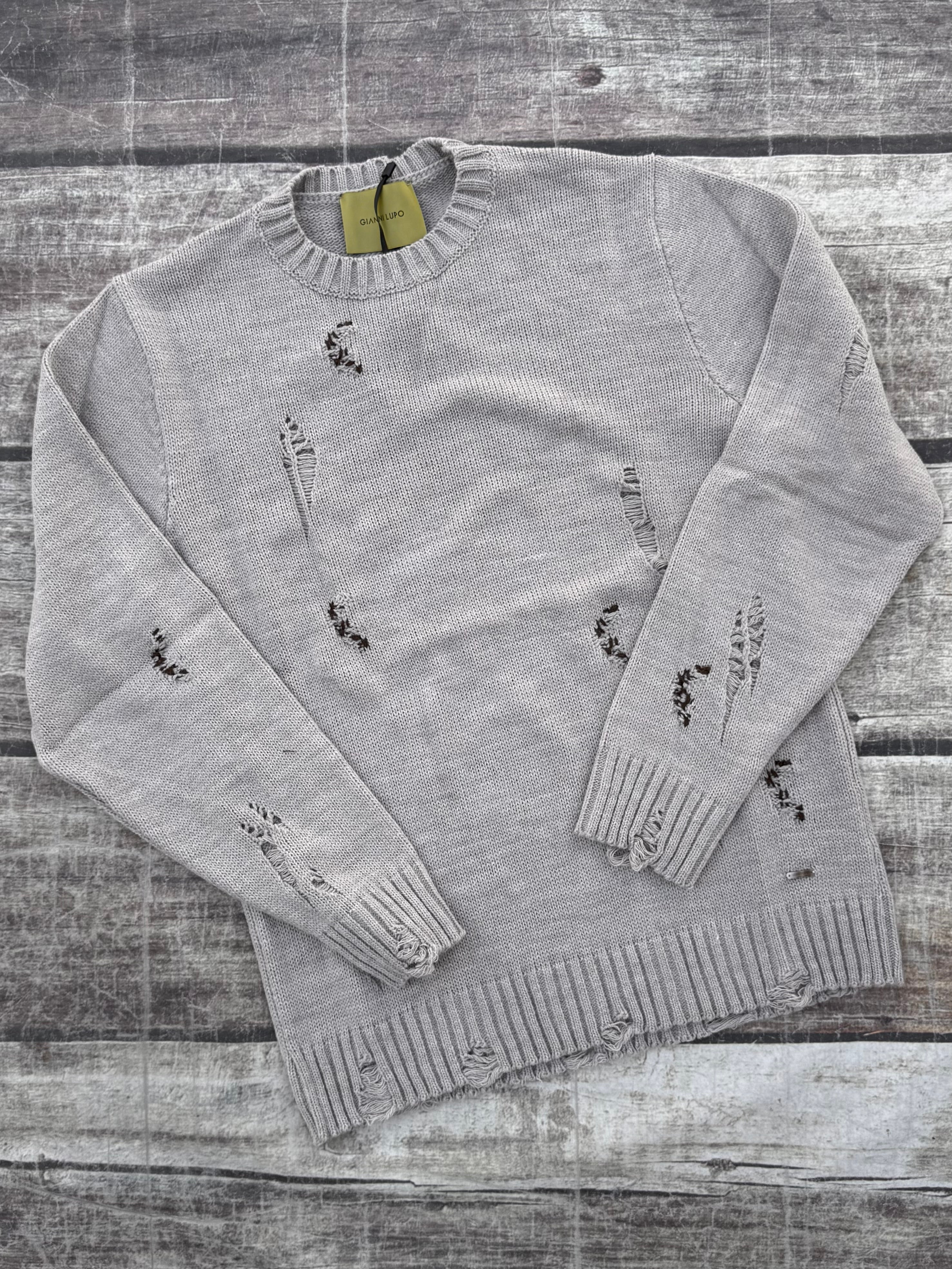 Maglione Gisìanni Lupo Strappi Corda 1010 (12234425106772)