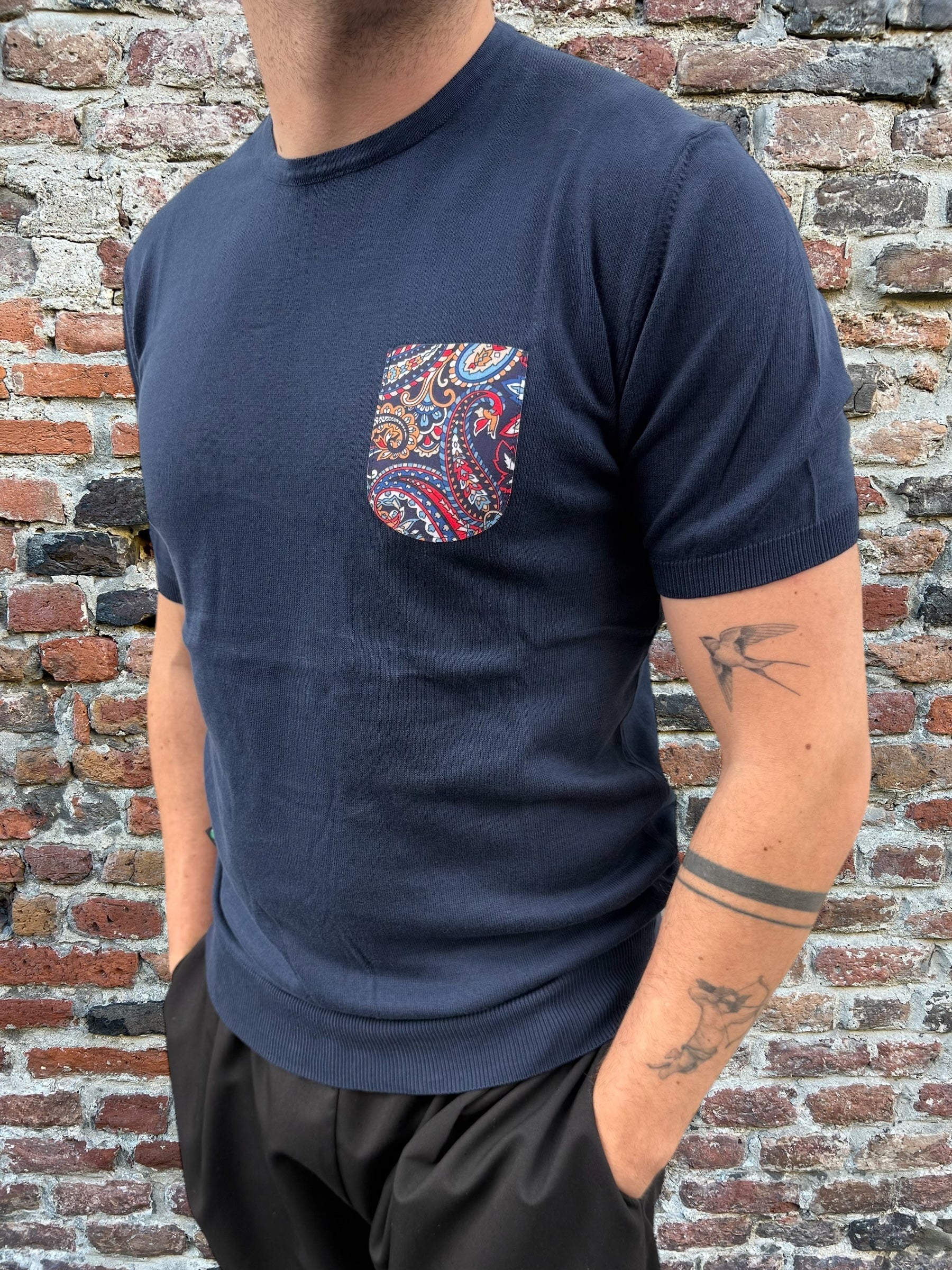 T-shirt Maglia V2 Taschino Blu (11983533048148)