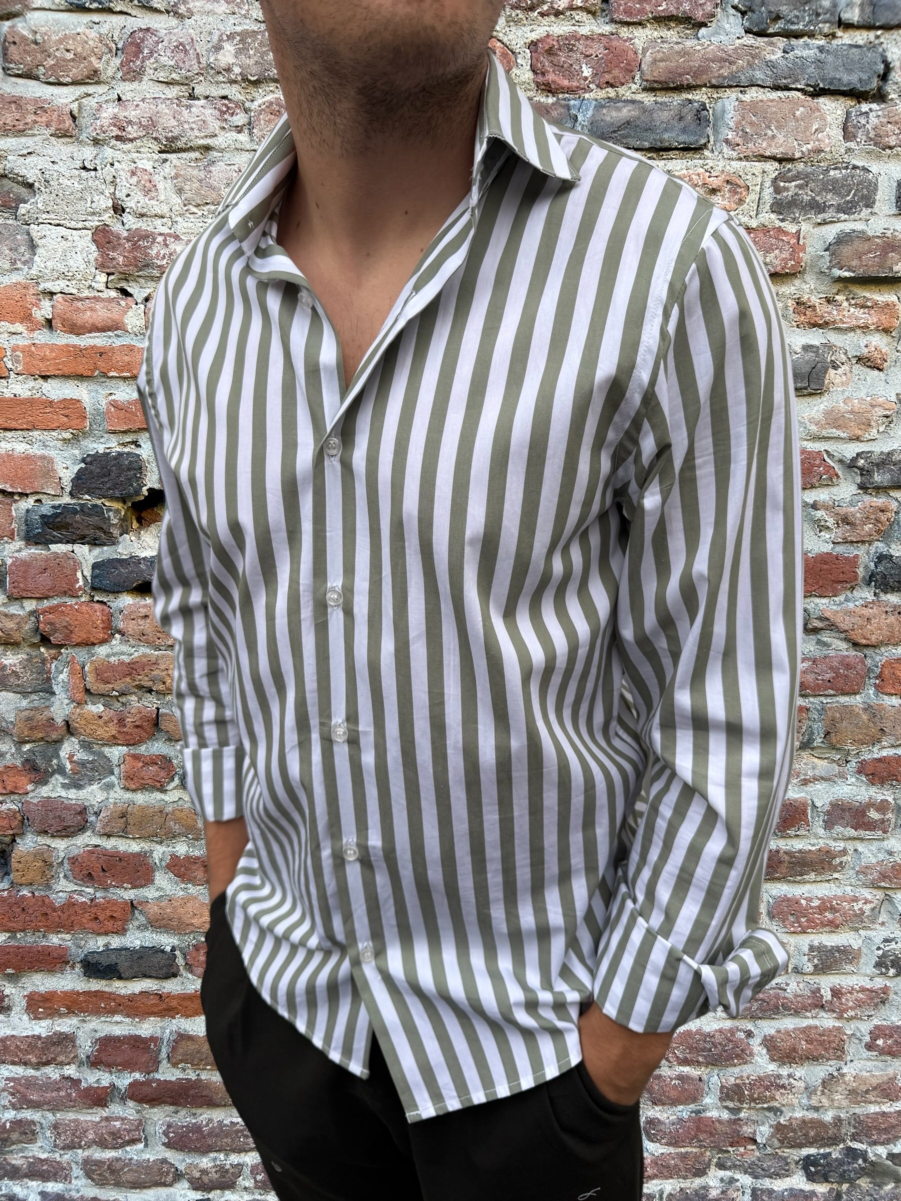 Camicia Why Not Brand Rigata Verde Cr7 (11841889304916)