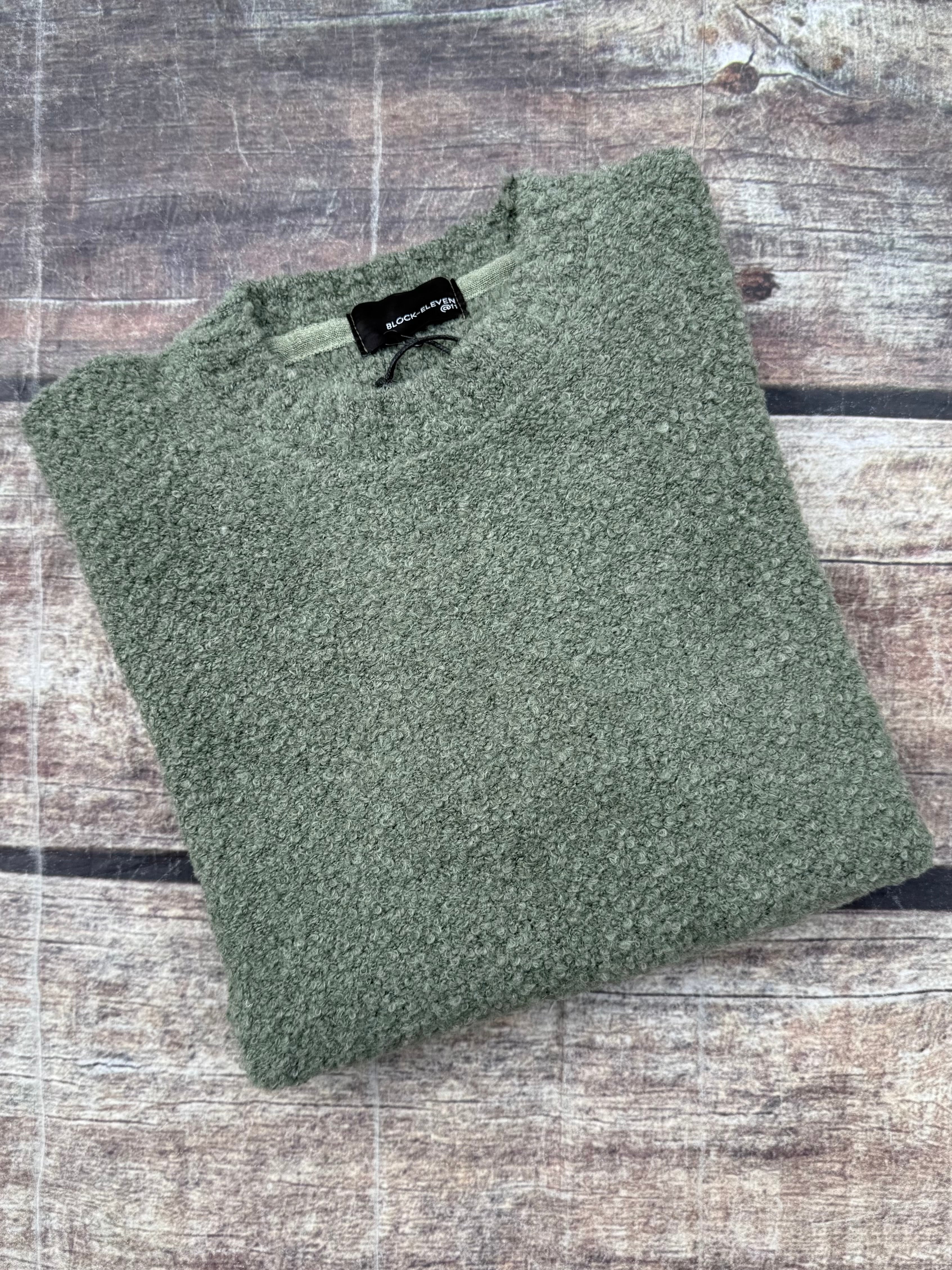 Maglione Block Eleven Bouclè Salvia 13