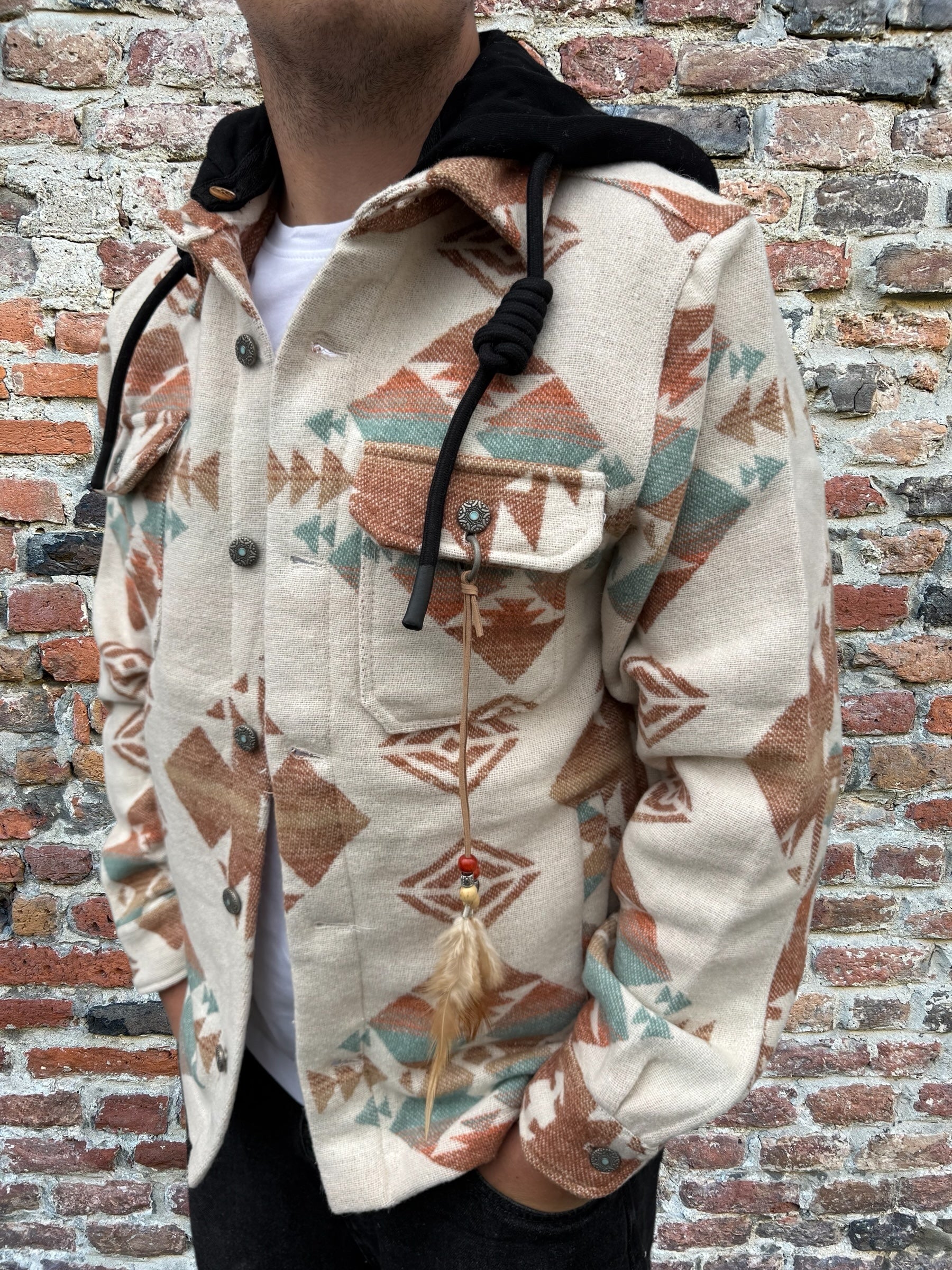 Overshirt Berna Cappuccio Azteco 276 (12235764891988)