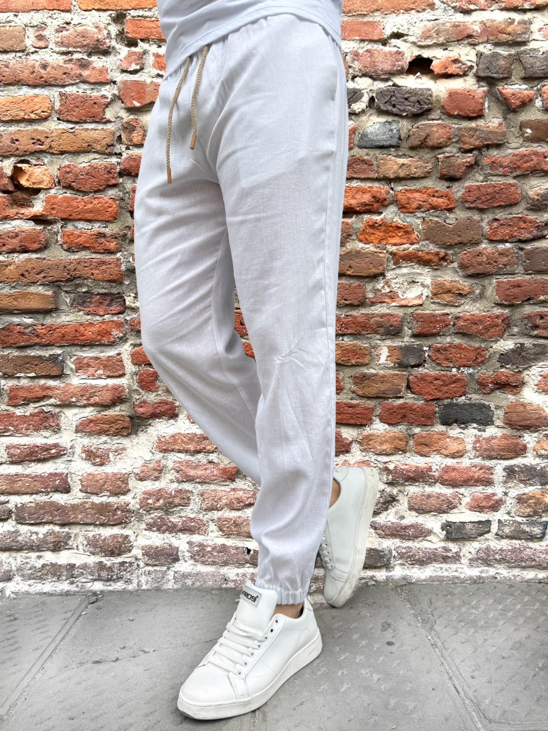 Pantalaccio Over-D Lino Bianco P49 (11945618735444)