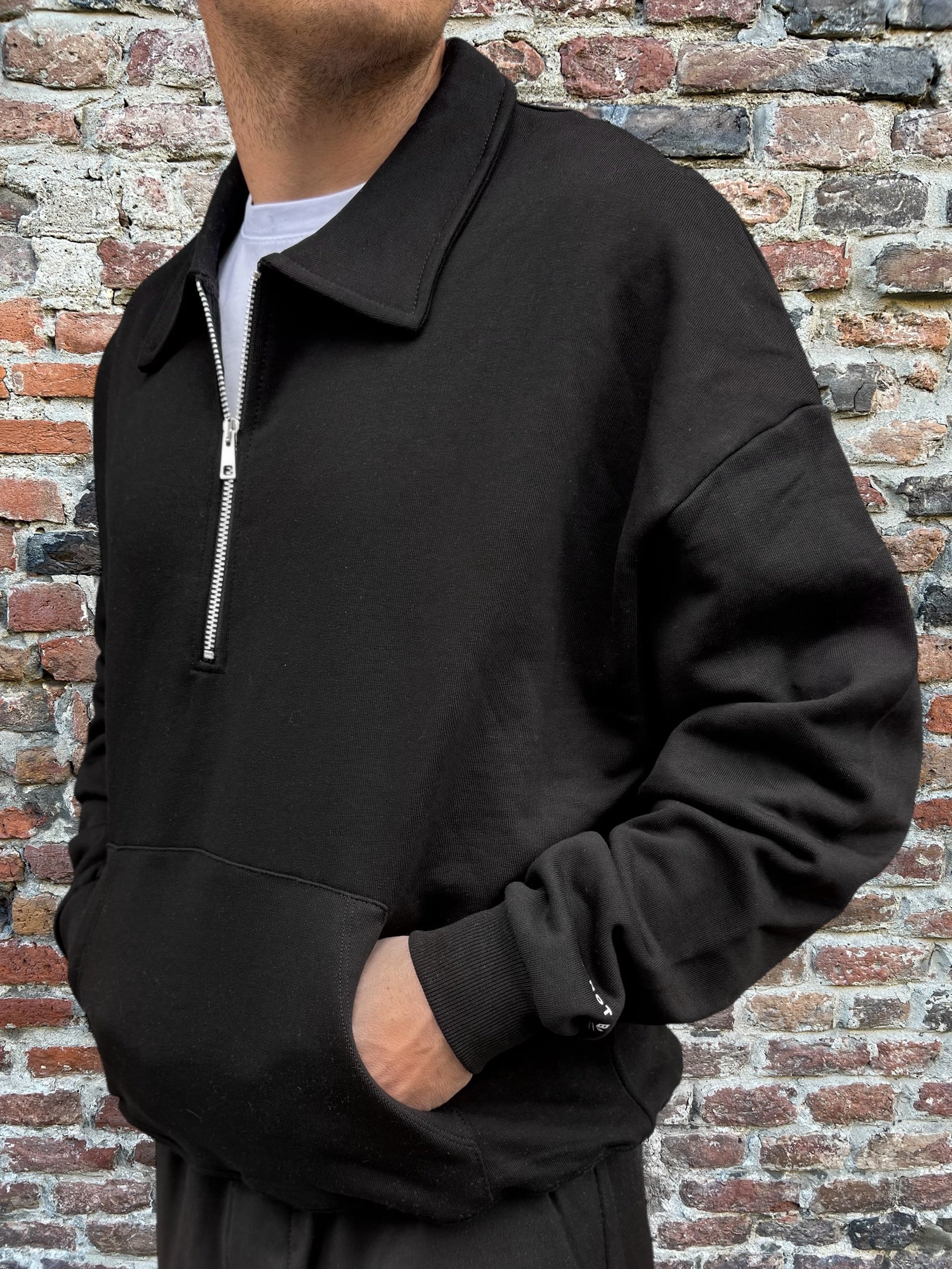 Felpa Why Not Brand Polo Sweat Nera (12278633759060)