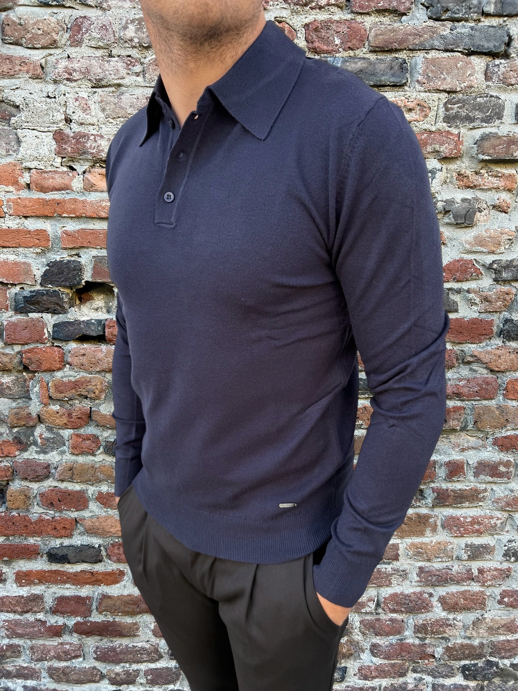 Maglioncino Polo Gianni Lupo Navy 508 (12238890402132)