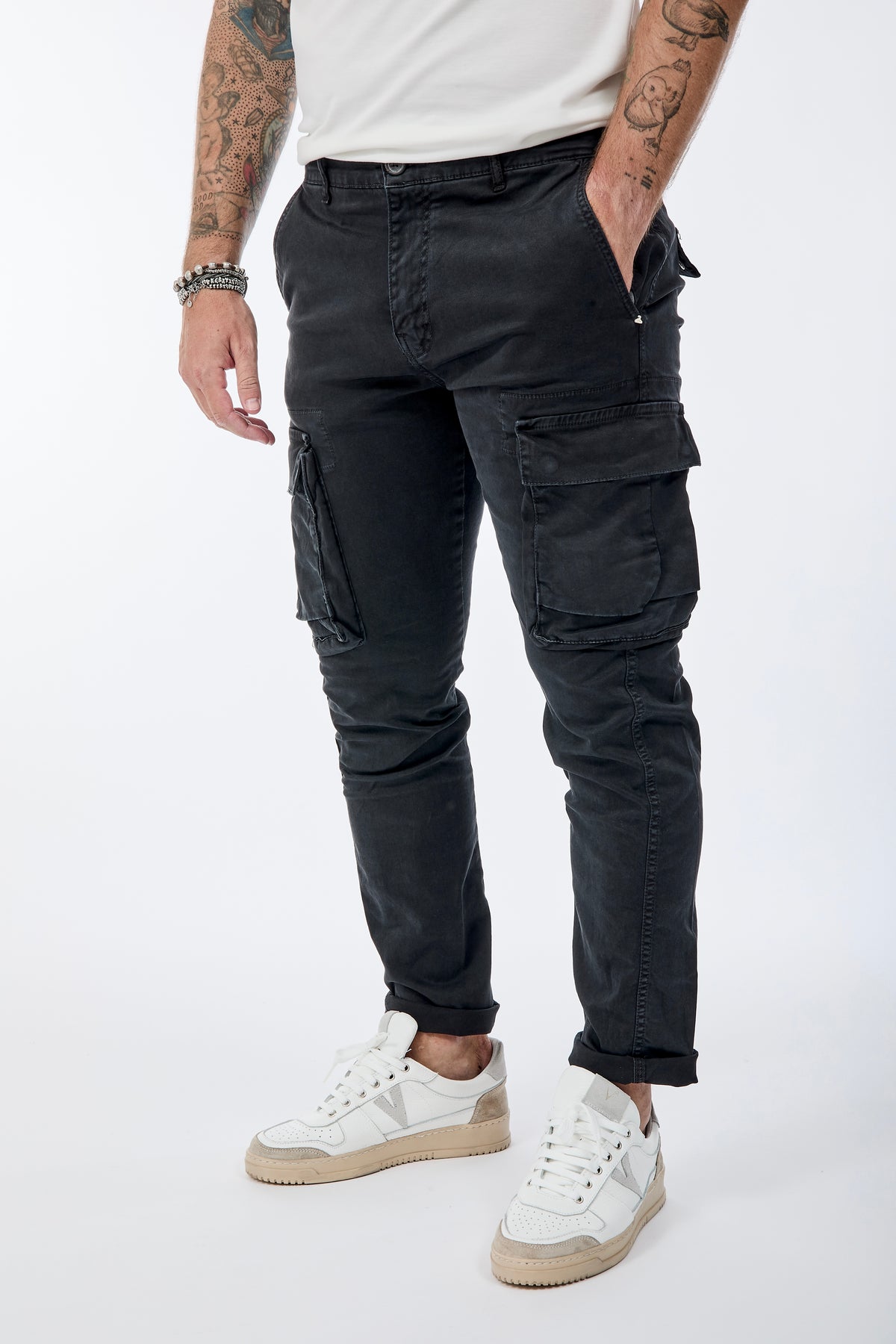 Pantalone Berna Cargo Nero 008