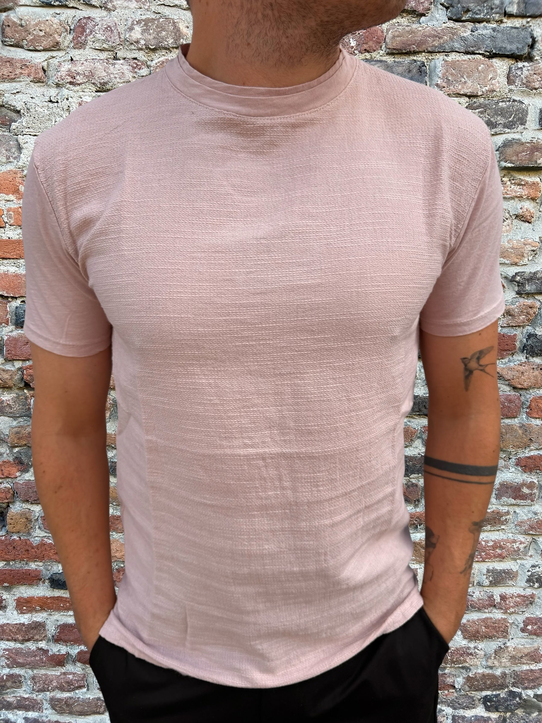 T-shirt Block Eleven Garzata Rosa Antico (12162896462164)
