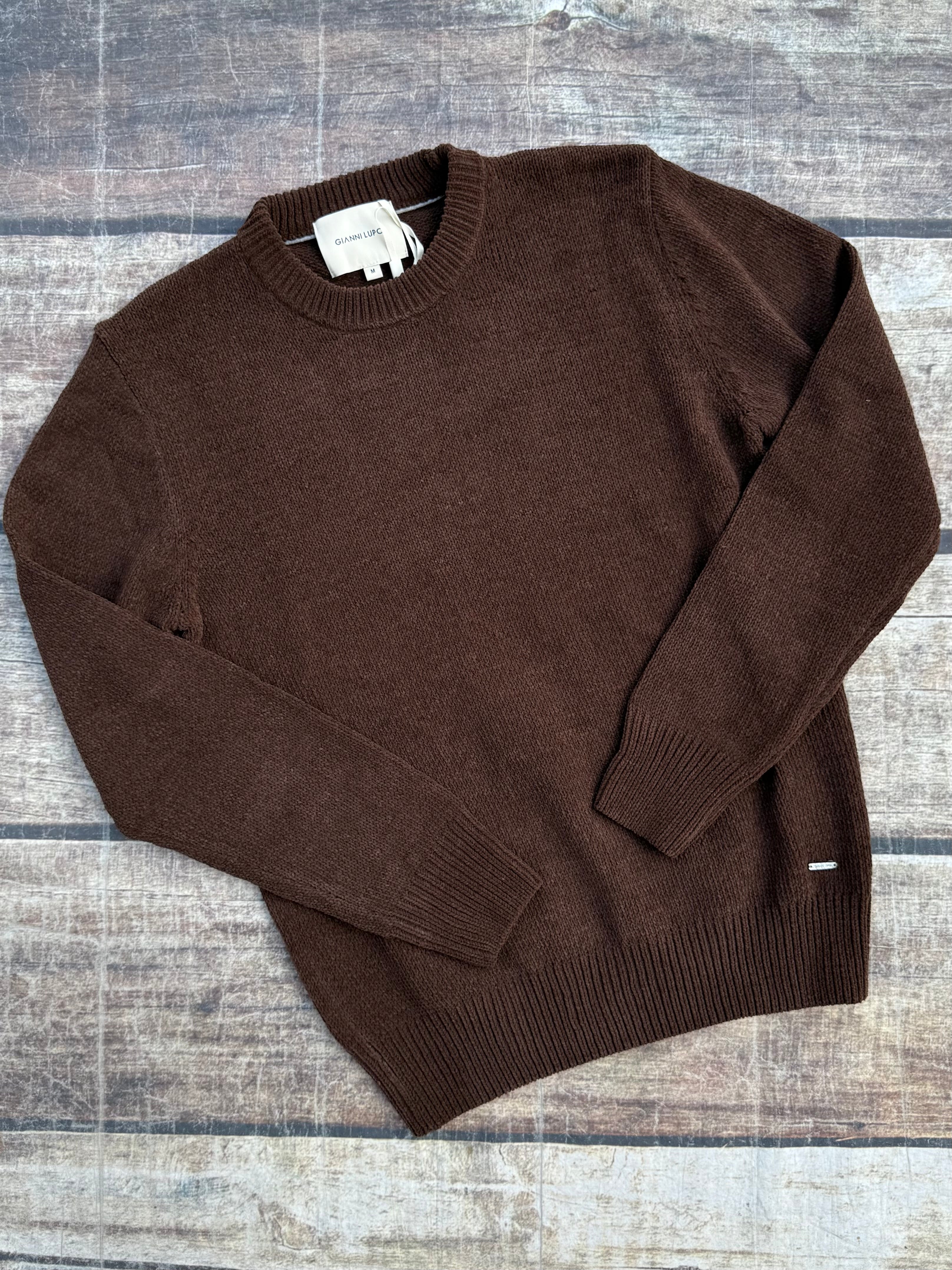 Maglione Gianni Lupo Ciniglia Coffee 535 (12227807019348)