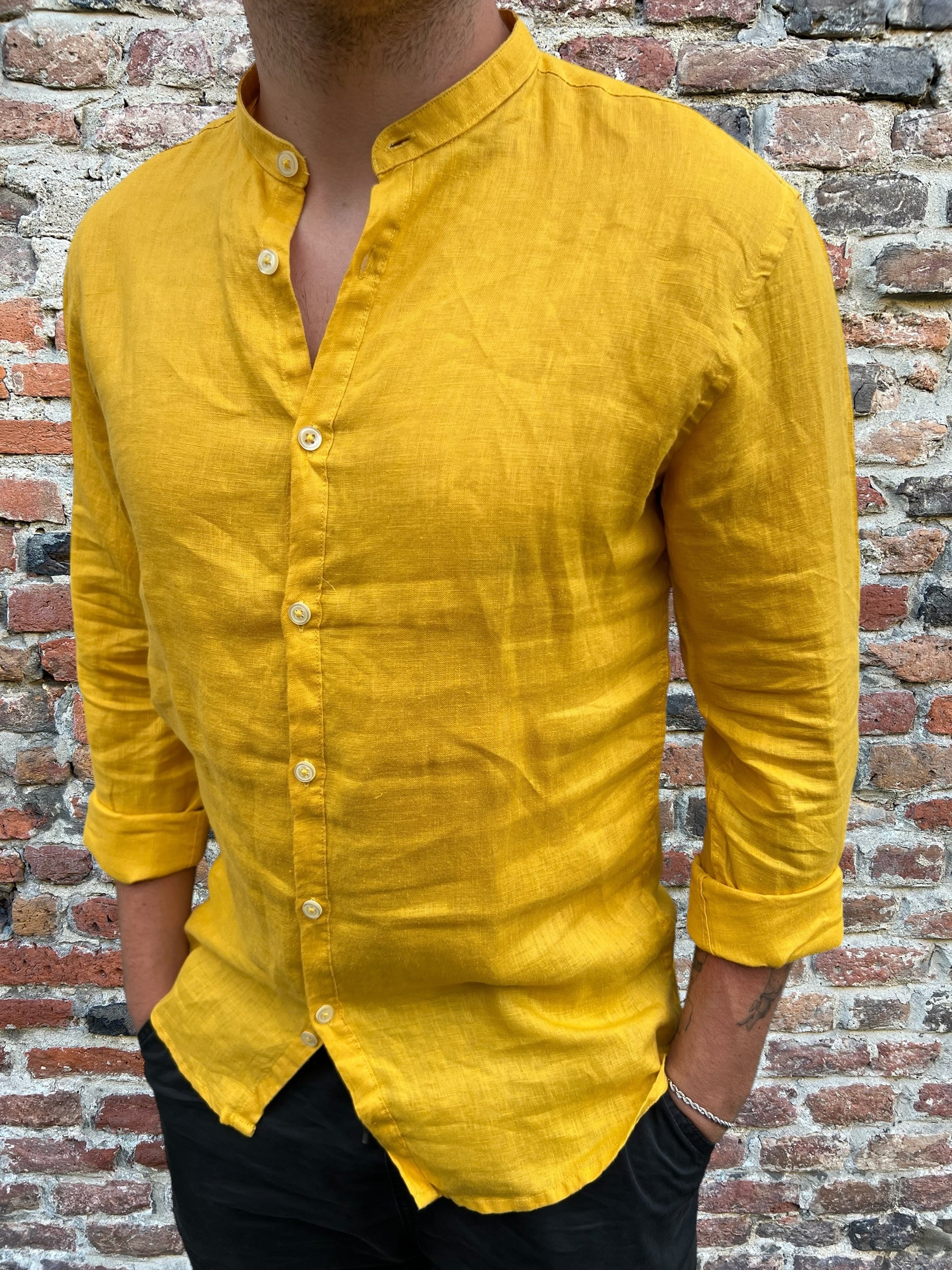 Camicia Block Eleven Coreana Senape 165 (9653714157908)