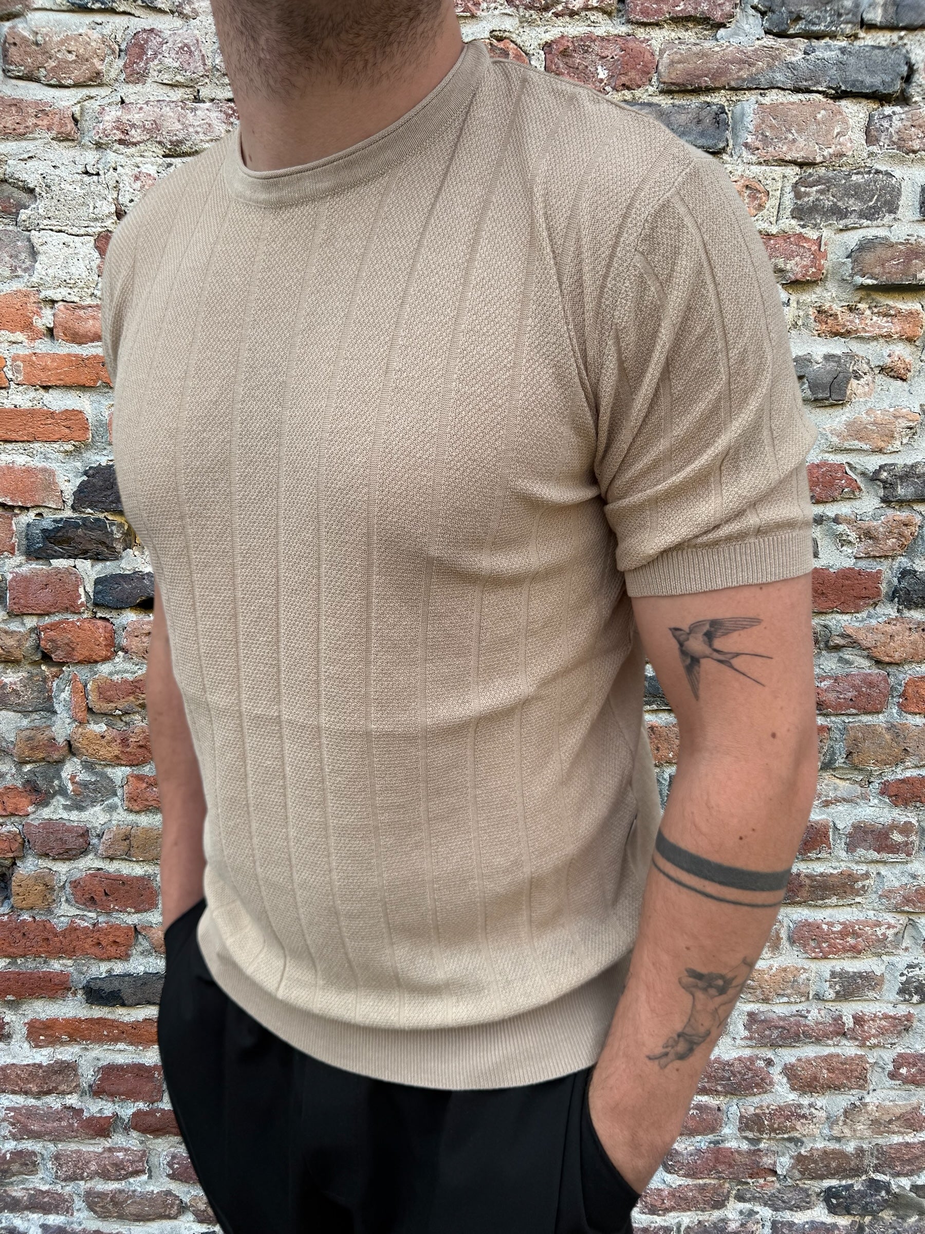 T-shirt Hamaki-Ho Rigata Beige 3148 (12068499194196)